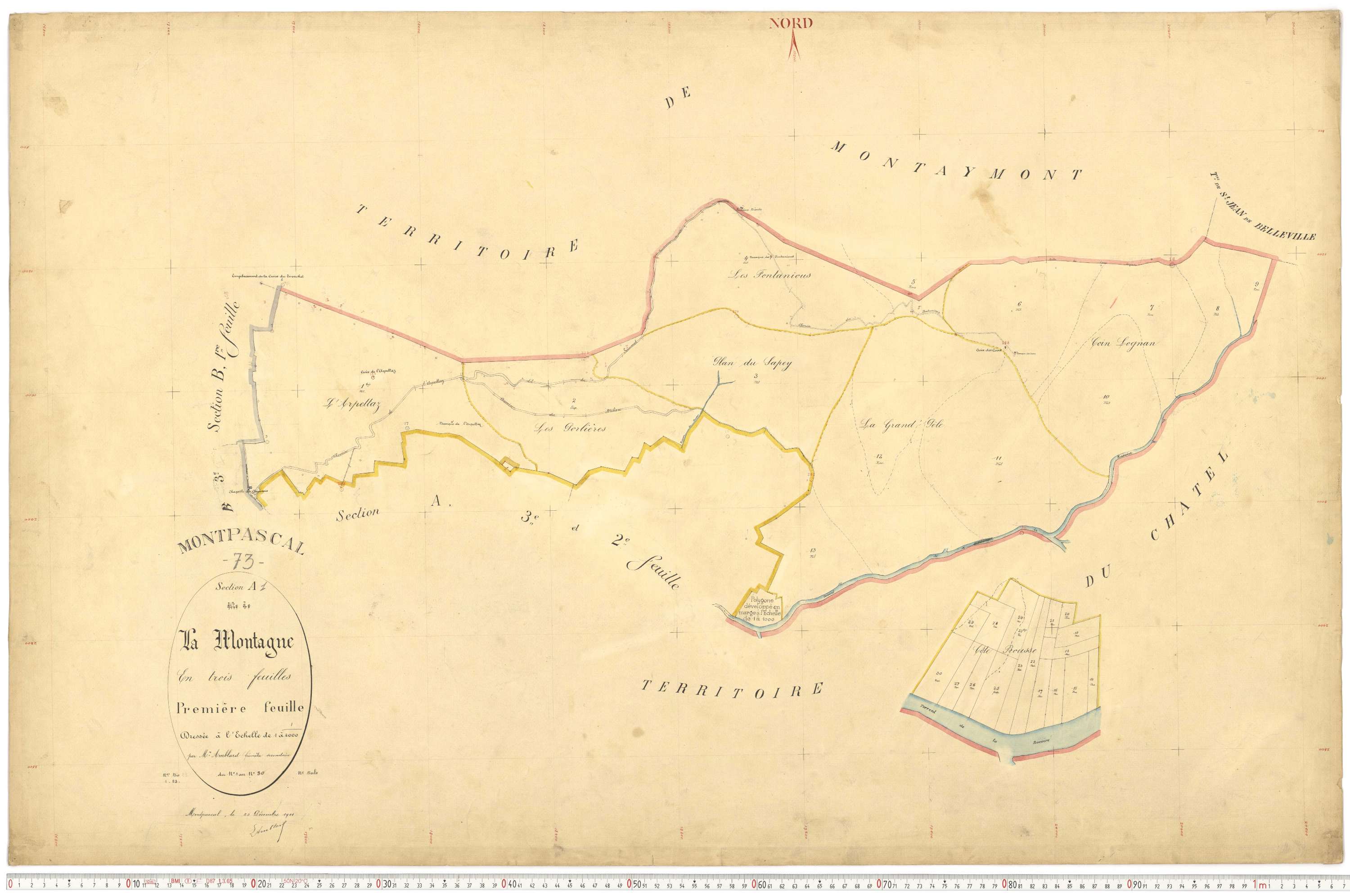Pontamafrey-Montpascal - Plans cadastraux du premier cadastre français.