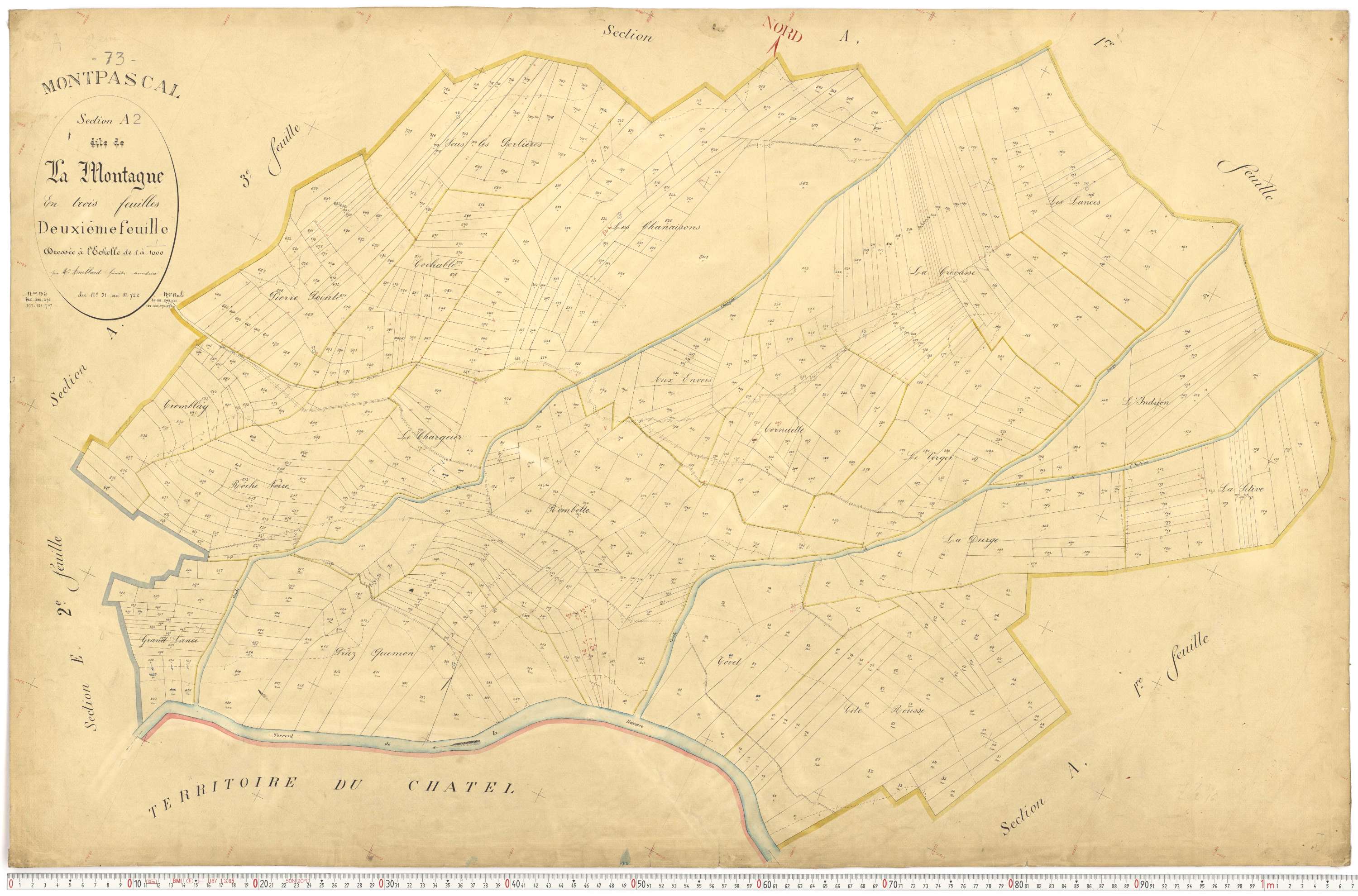 Pontamafrey-Montpascal - Plans cadastraux du premier cadastre français.