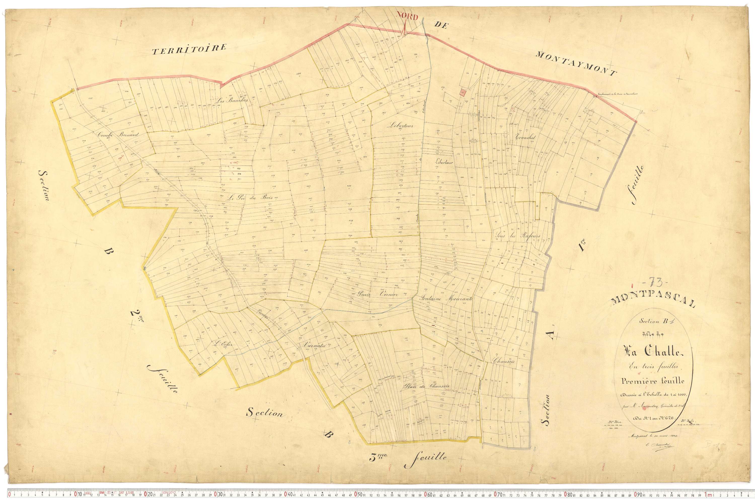 Pontamafrey-Montpascal - Plans cadastraux du premier cadastre français.