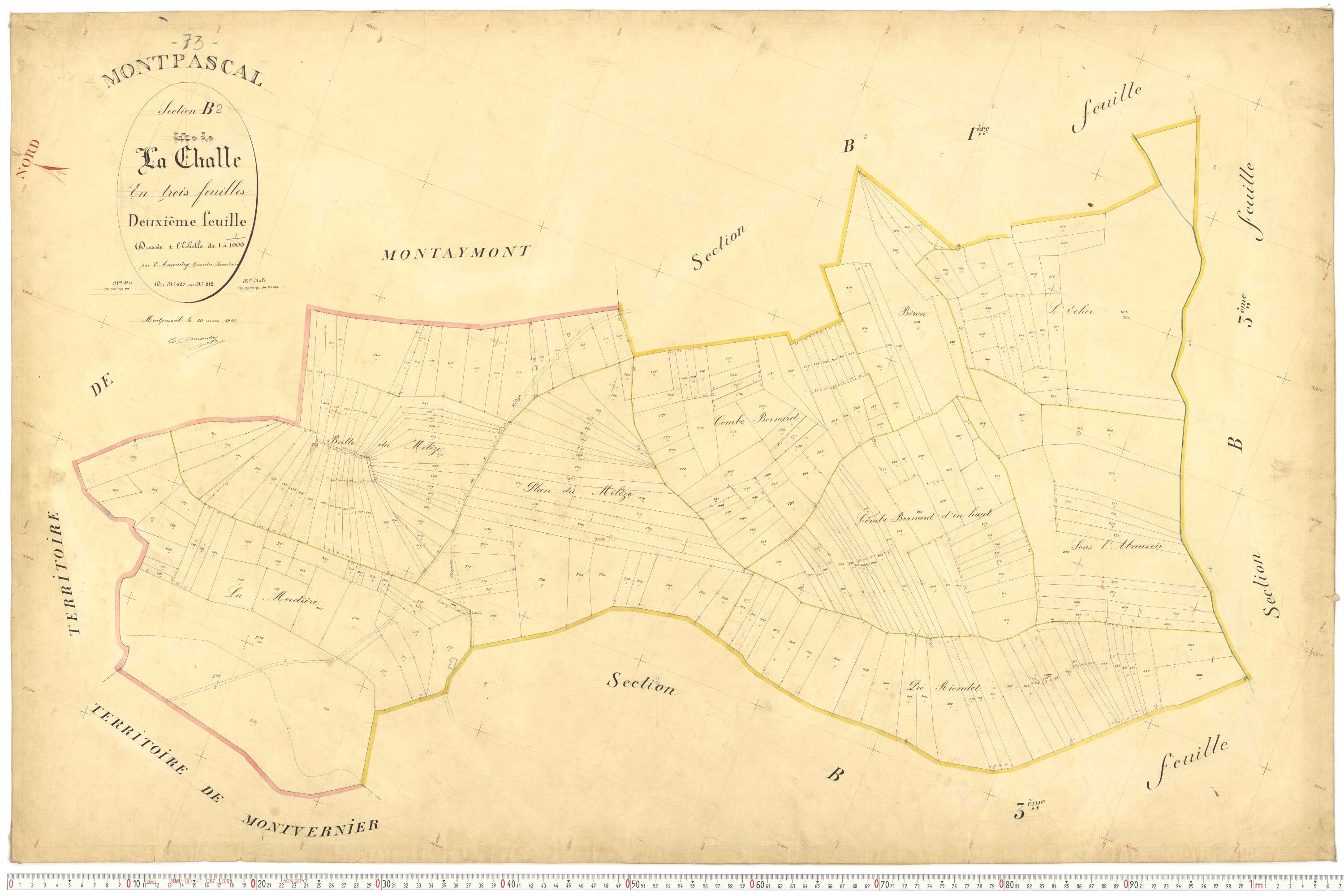 Pontamafrey-Montpascal - Plans cadastraux du premier cadastre français.