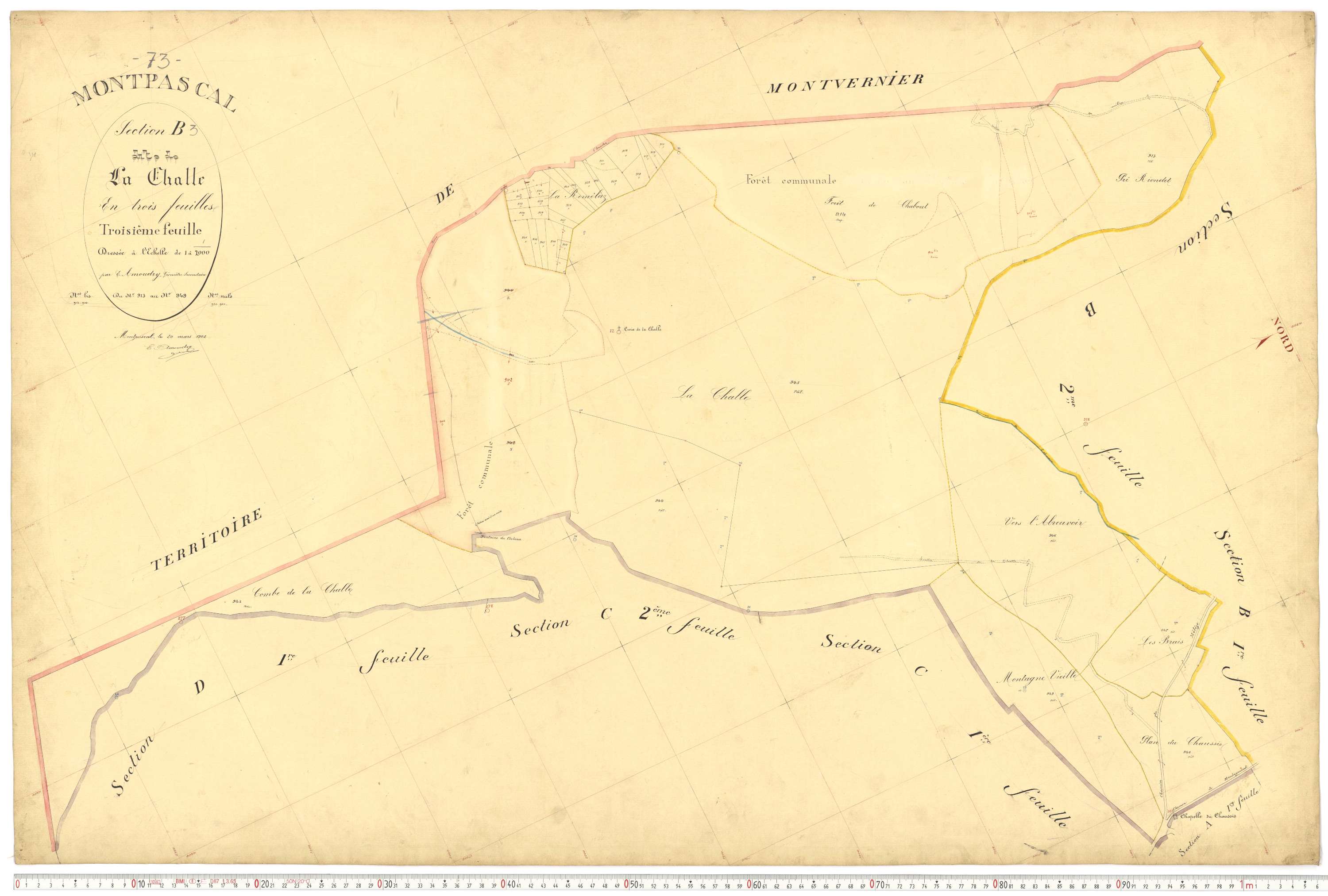 Pontamafrey-Montpascal - Plans cadastraux du premier cadastre français.