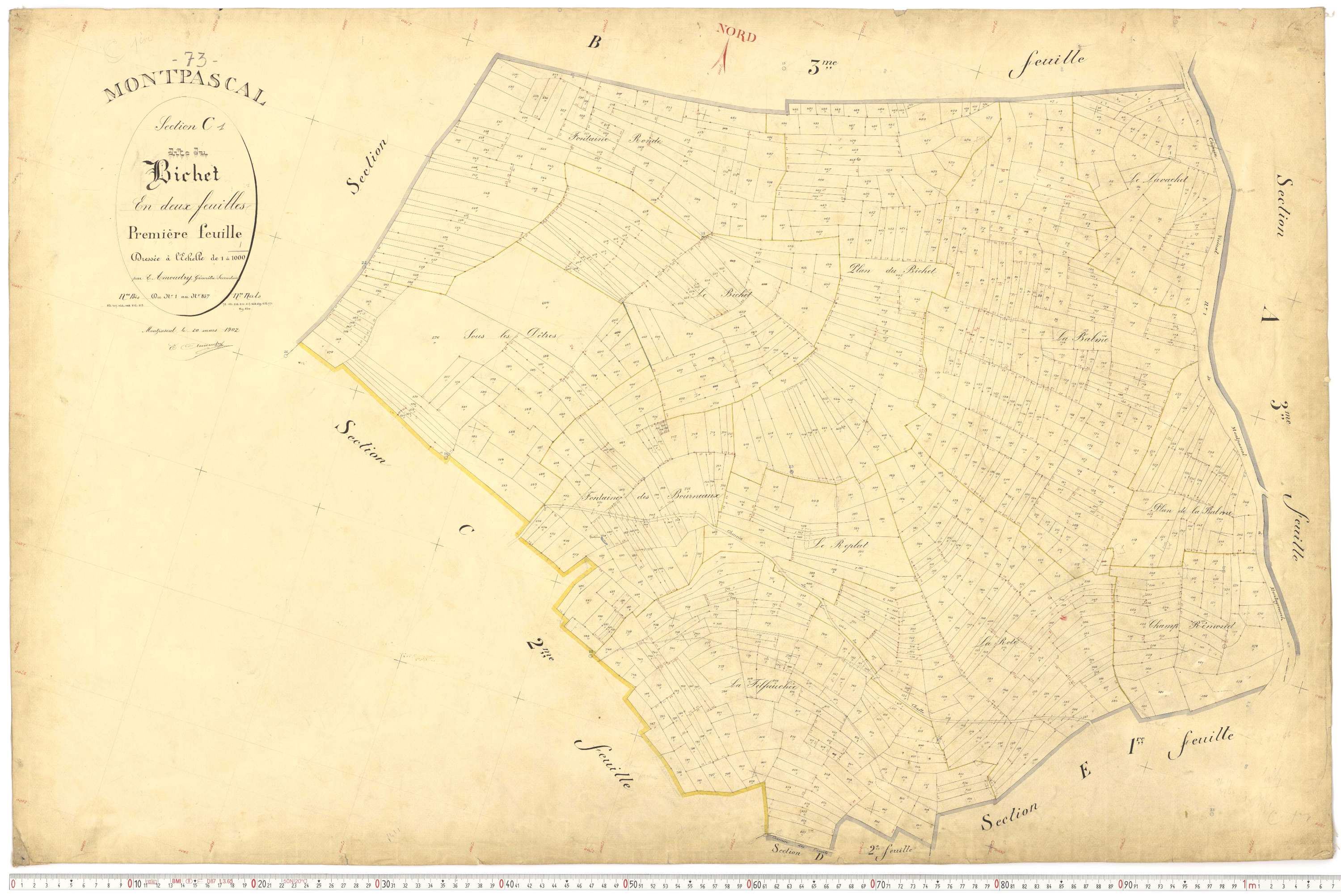 Pontamafrey-Montpascal - Plans cadastraux du premier cadastre français.