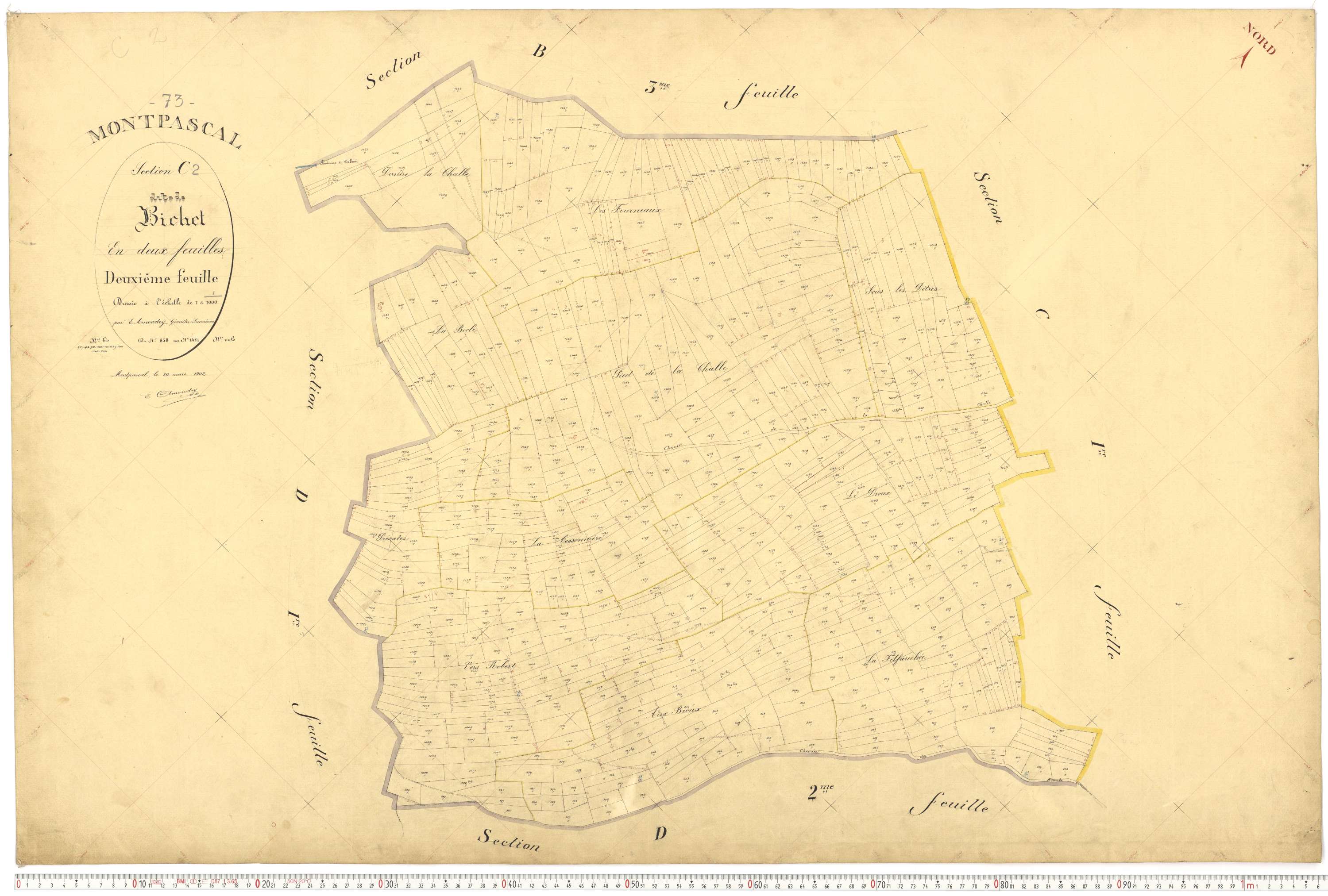Pontamafrey-Montpascal - Plans cadastraux du premier cadastre français.