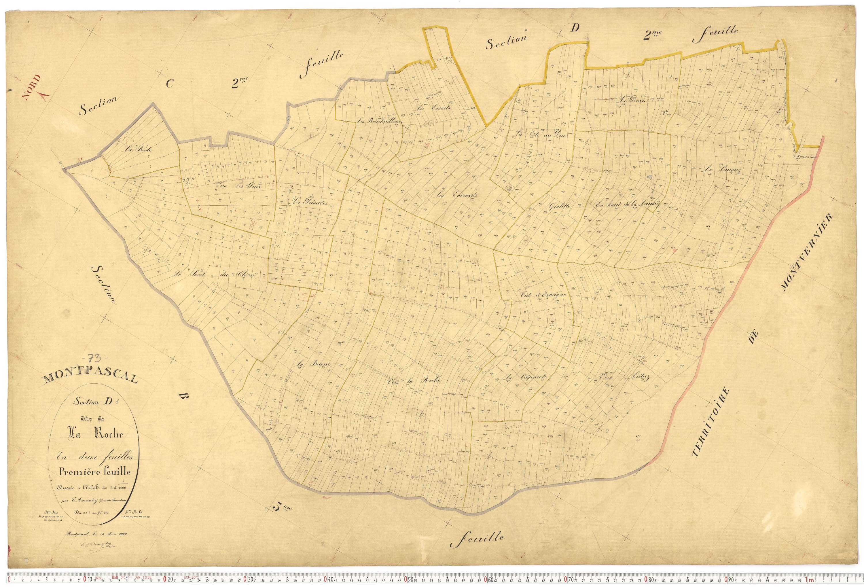 Pontamafrey-Montpascal - Plans cadastraux du premier cadastre français.