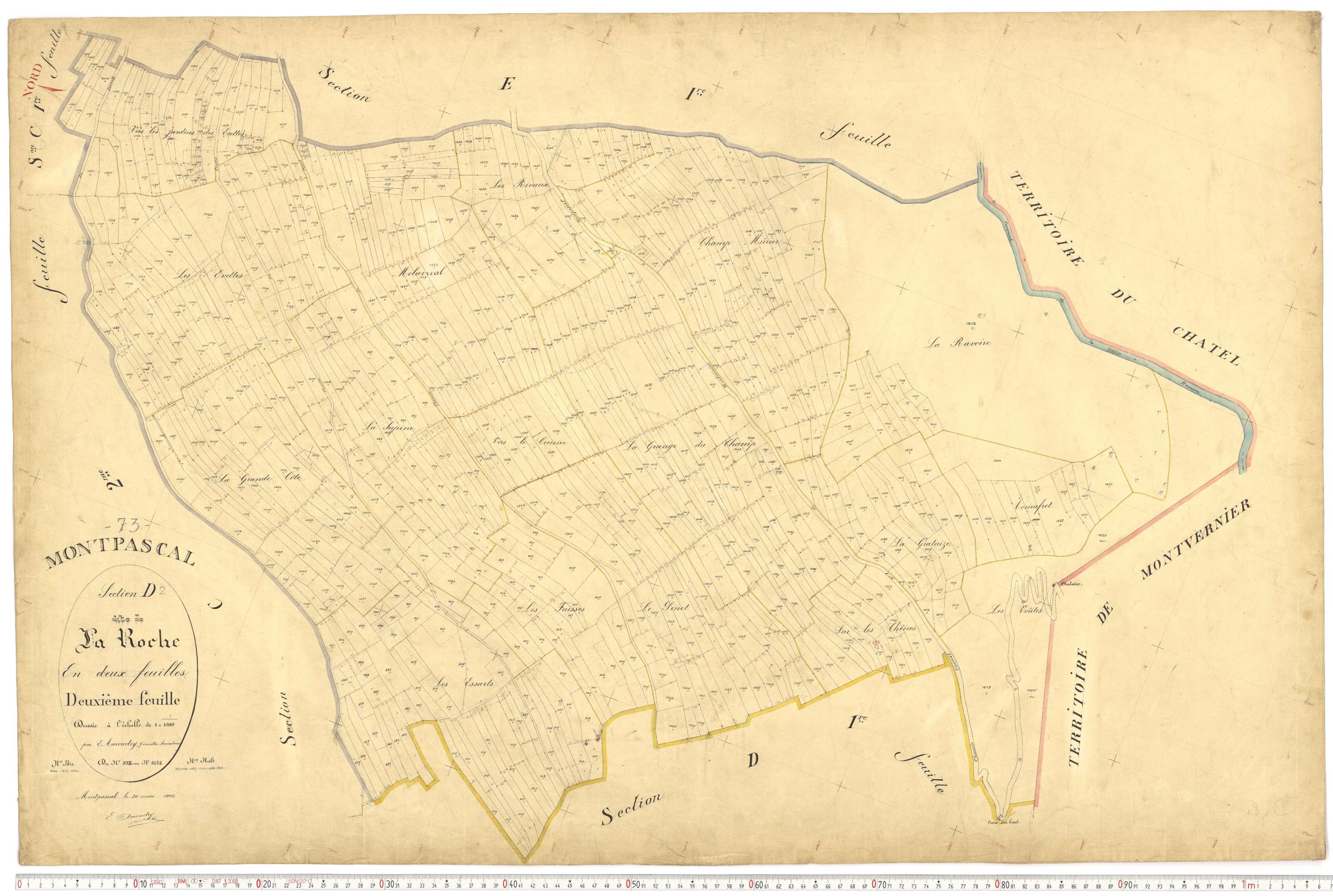 Pontamafrey-Montpascal - Plans cadastraux du premier cadastre français.
