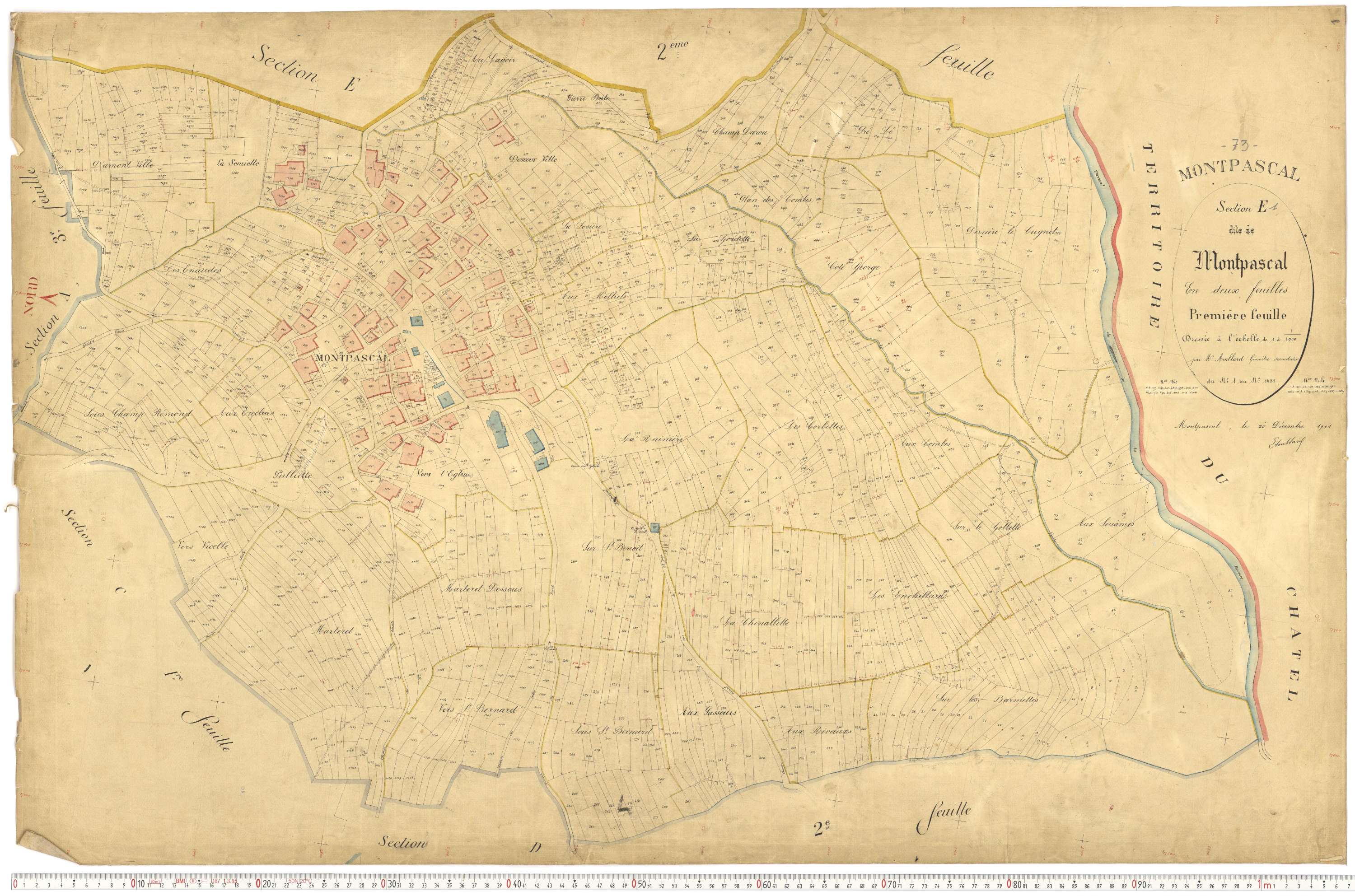 Pontamafrey-Montpascal - Plans cadastraux du premier cadastre français.