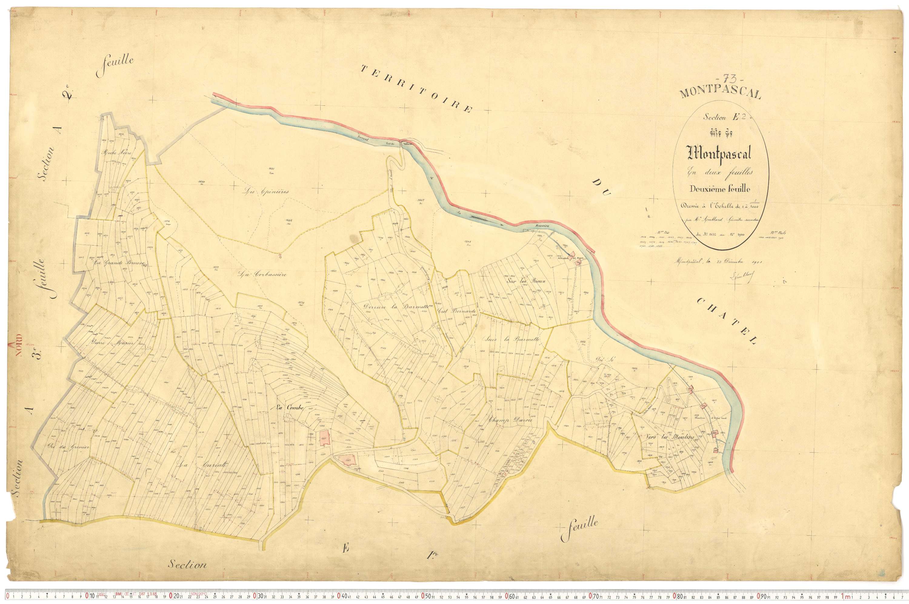 Pontamafrey-Montpascal - Plans cadastraux du premier cadastre français.