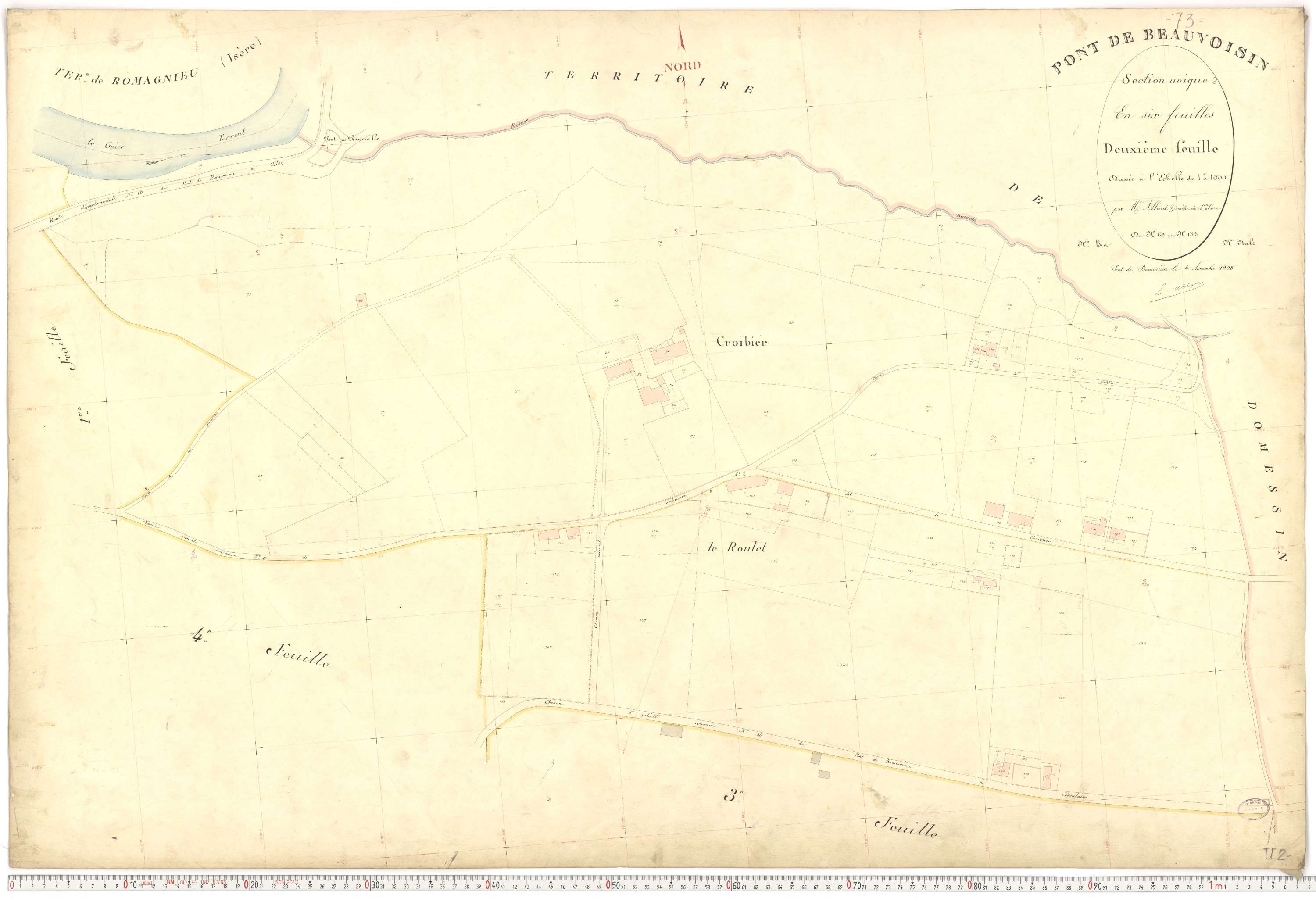 Le Pont-de-Beauvoisin - Plans cadastraux du premier cadastre français.