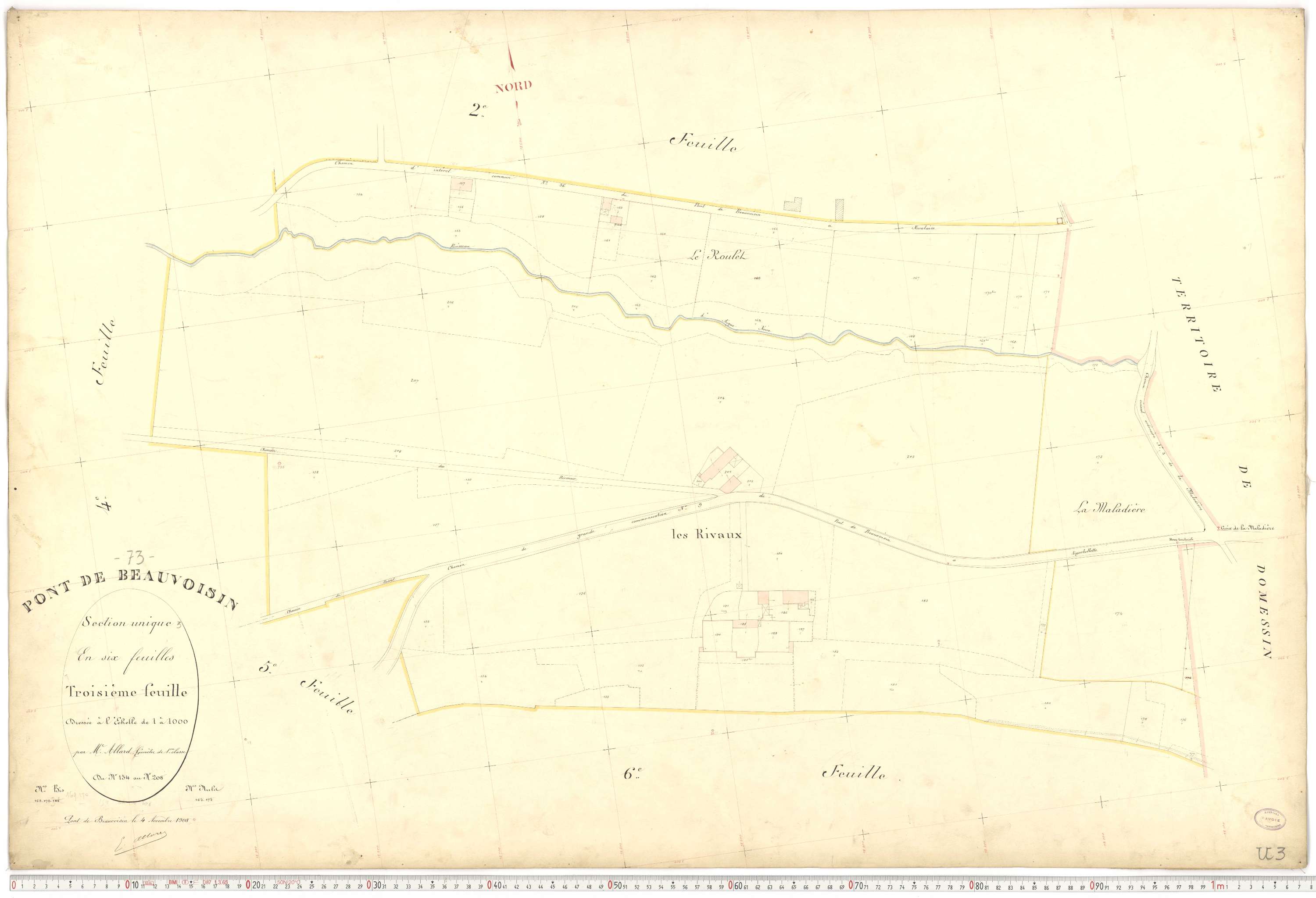 Le Pont-de-Beauvoisin - Plans cadastraux du premier cadastre français.