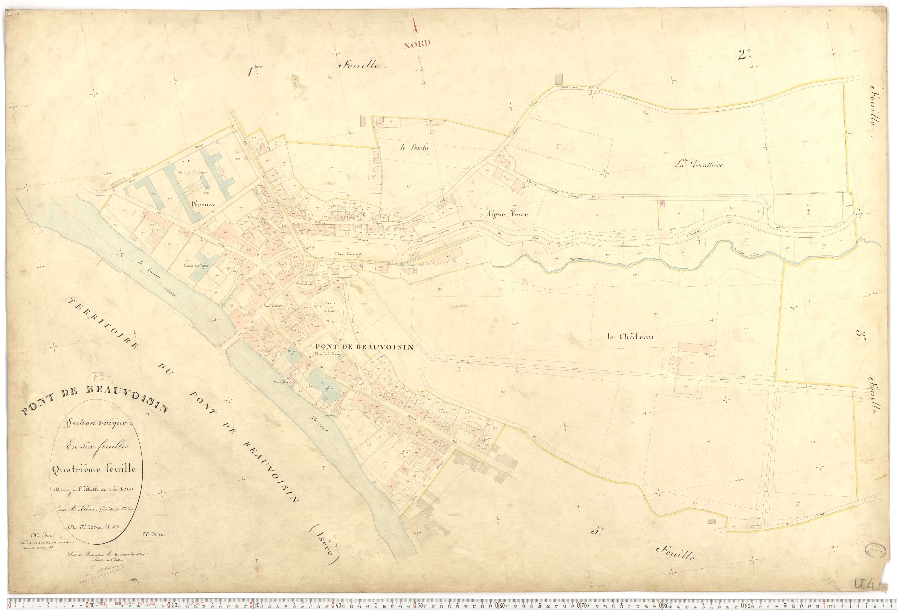 Le Pont-de-Beauvoisin - Plans cadastraux du premier cadastre français.