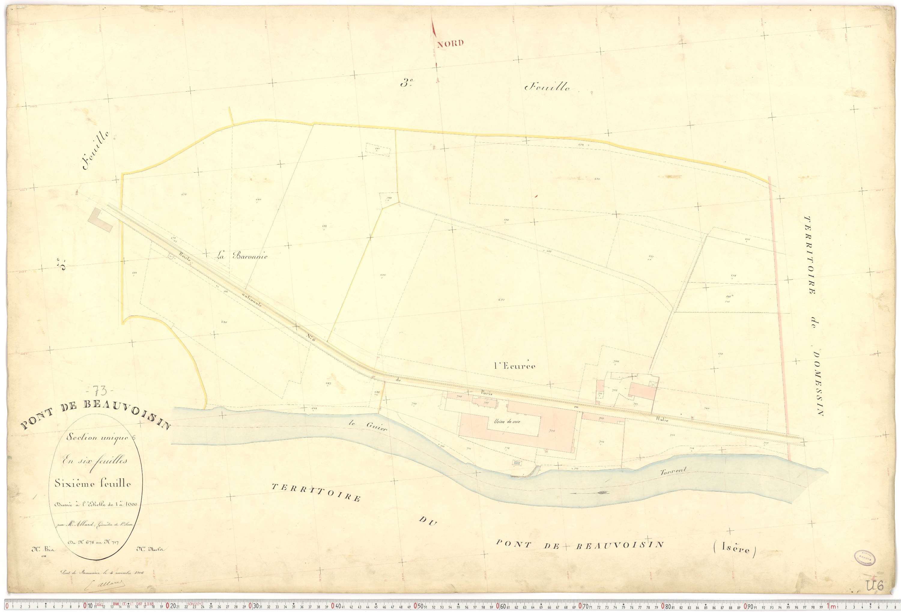 Le Pont-de-Beauvoisin - Plans cadastraux du premier cadastre français.