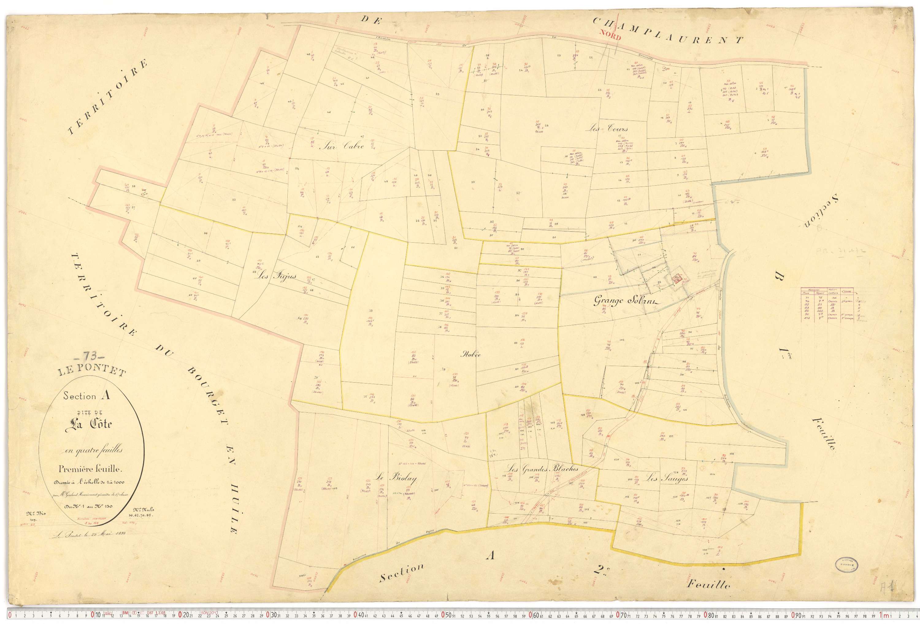 Le Pontet - Plans cadastraux du premier cadastre français.