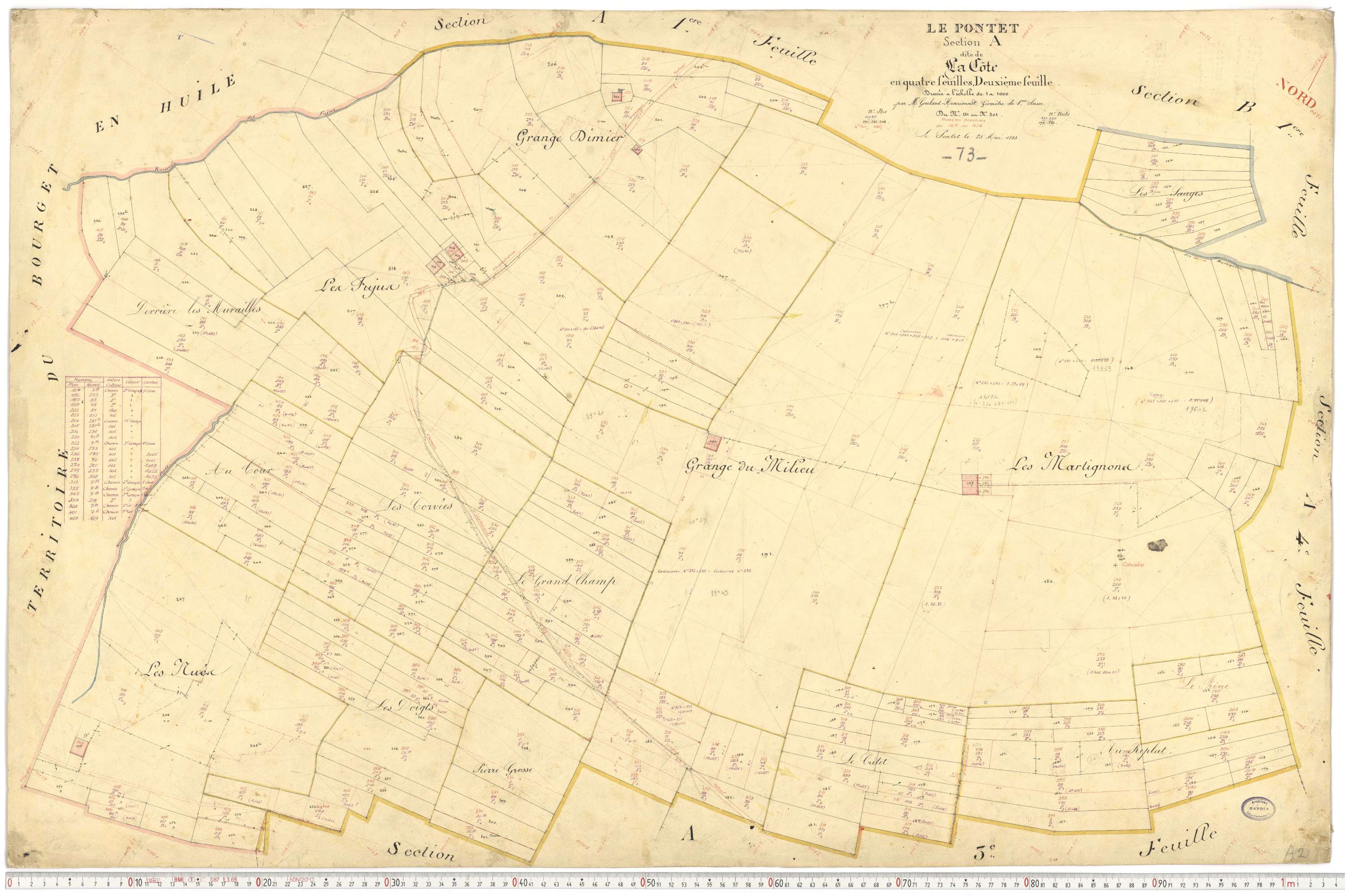 Le Pontet - Plans cadastraux du premier cadastre français.