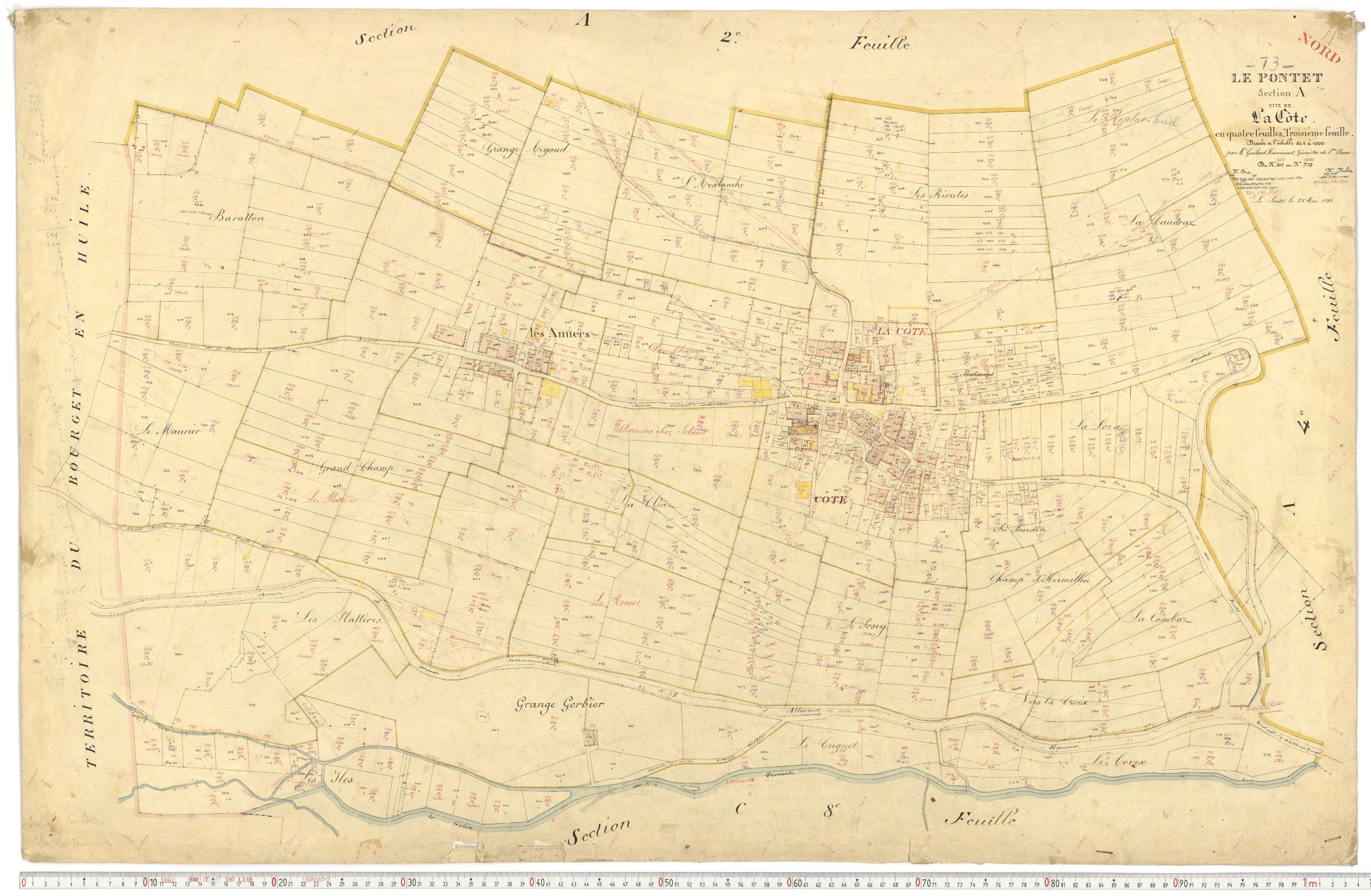 Le Pontet - Plans cadastraux du premier cadastre français.