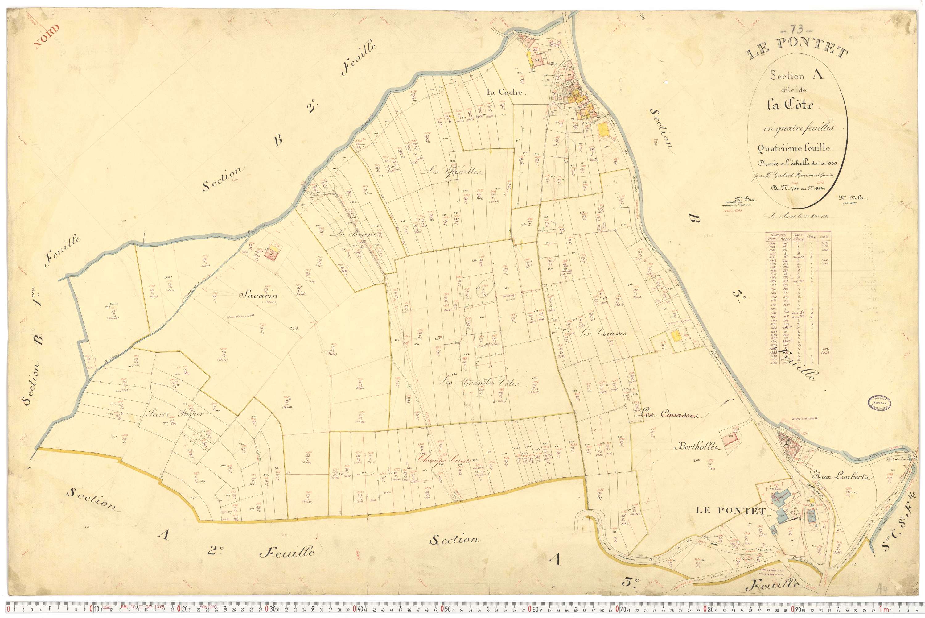 Le Pontet - Plans cadastraux du premier cadastre français.