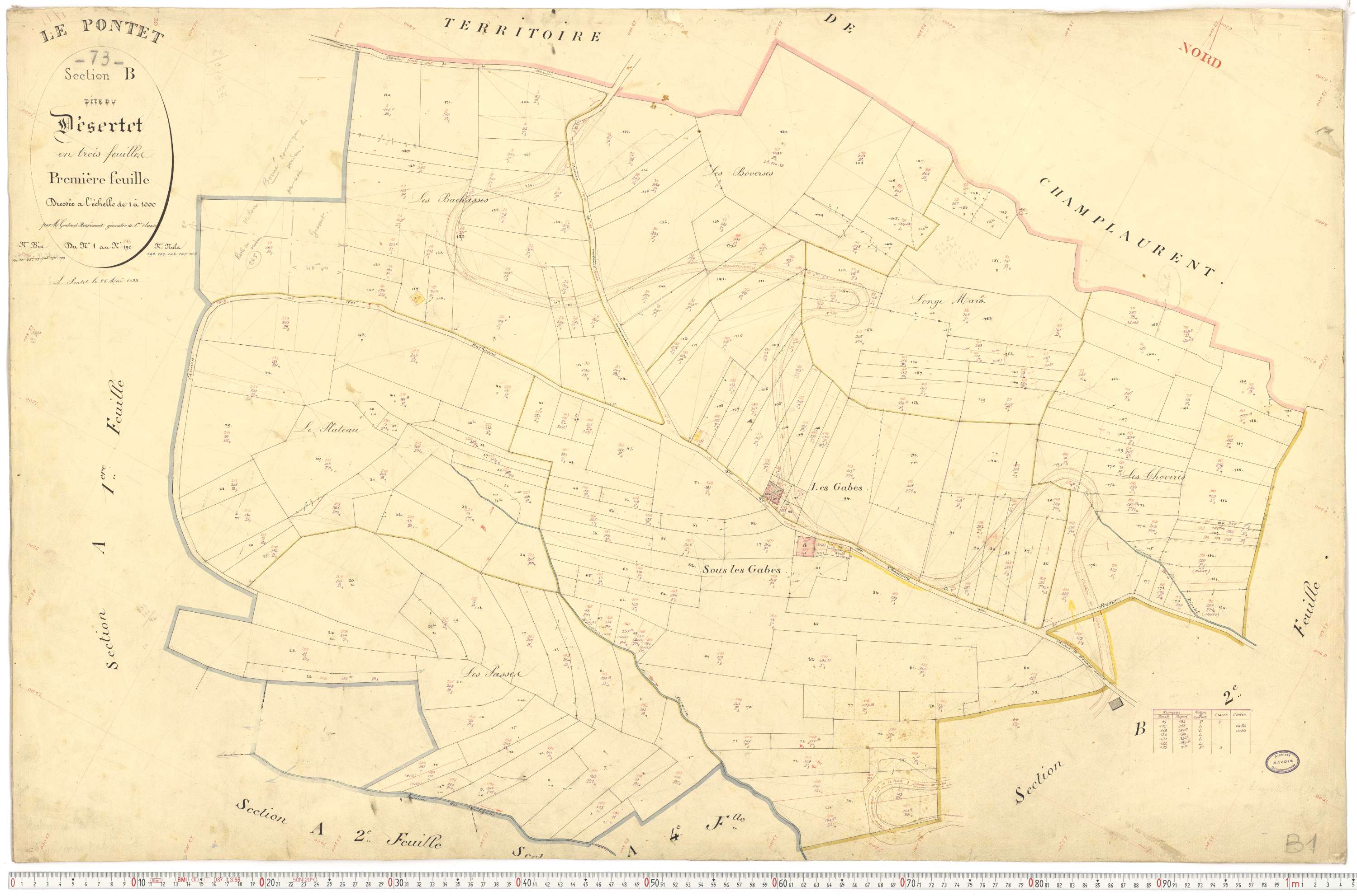 Le Pontet - Plans cadastraux du premier cadastre français.