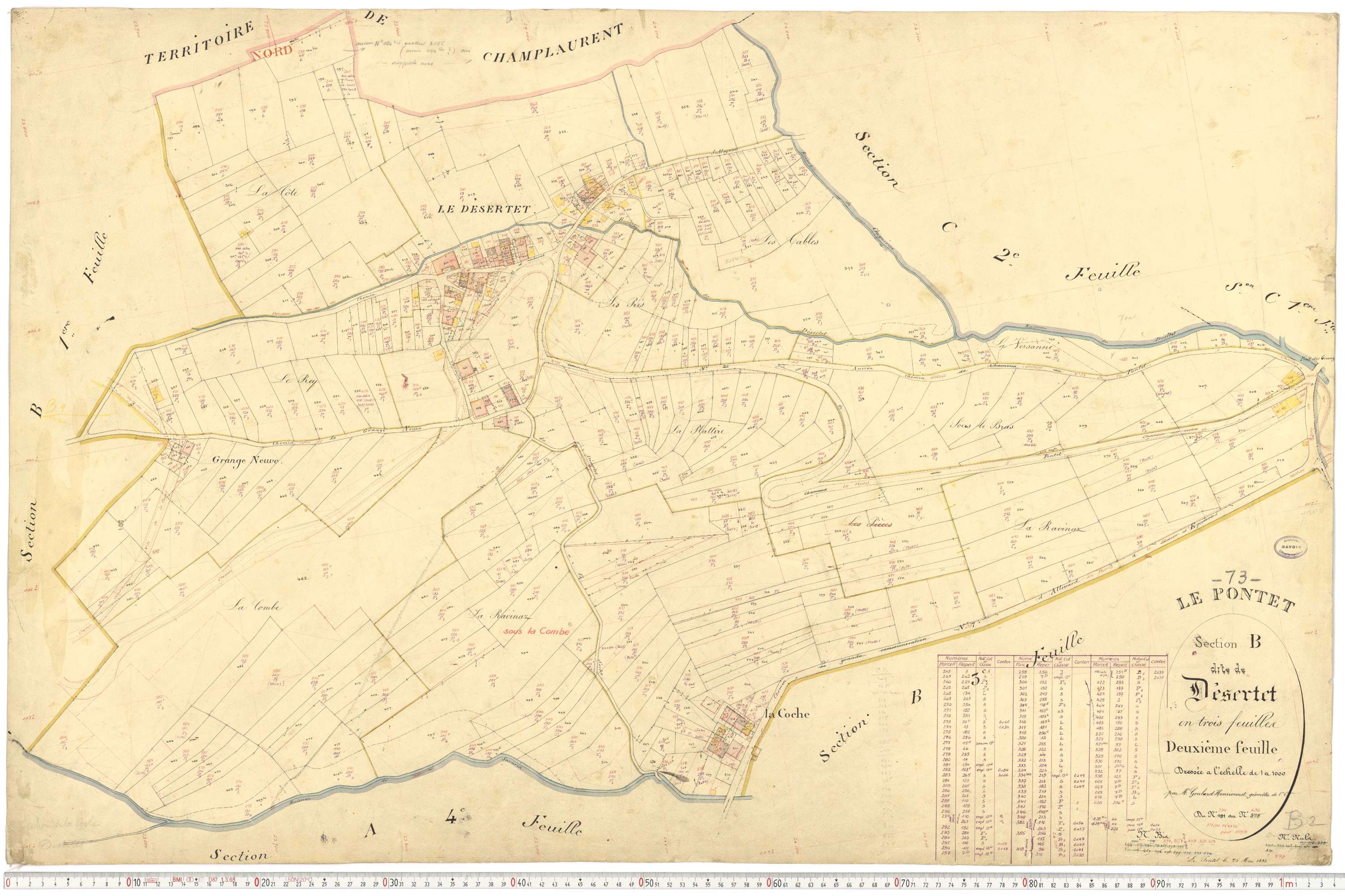 Le Pontet - Plans cadastraux du premier cadastre français.
