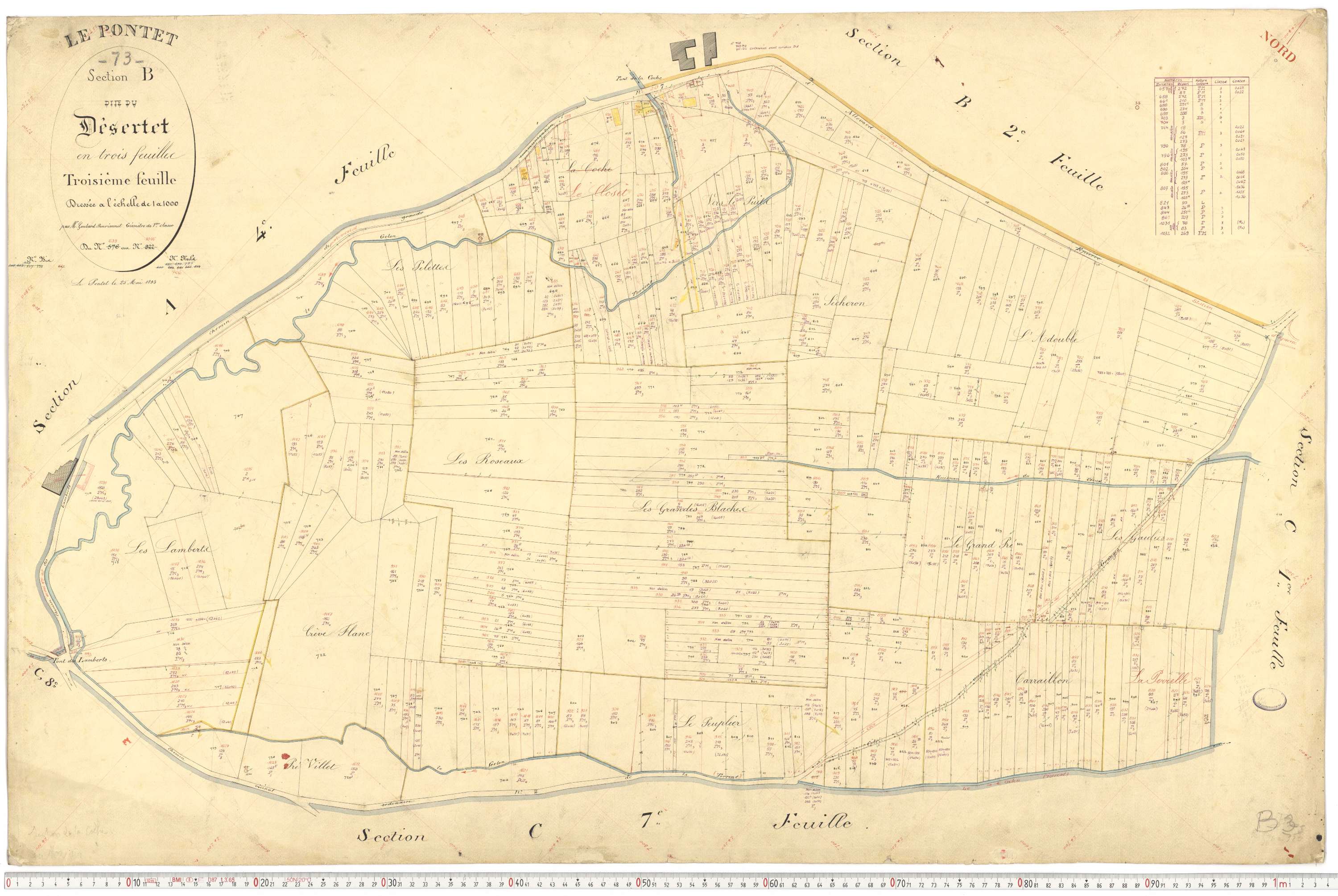 Le Pontet - Plans cadastraux du premier cadastre français.