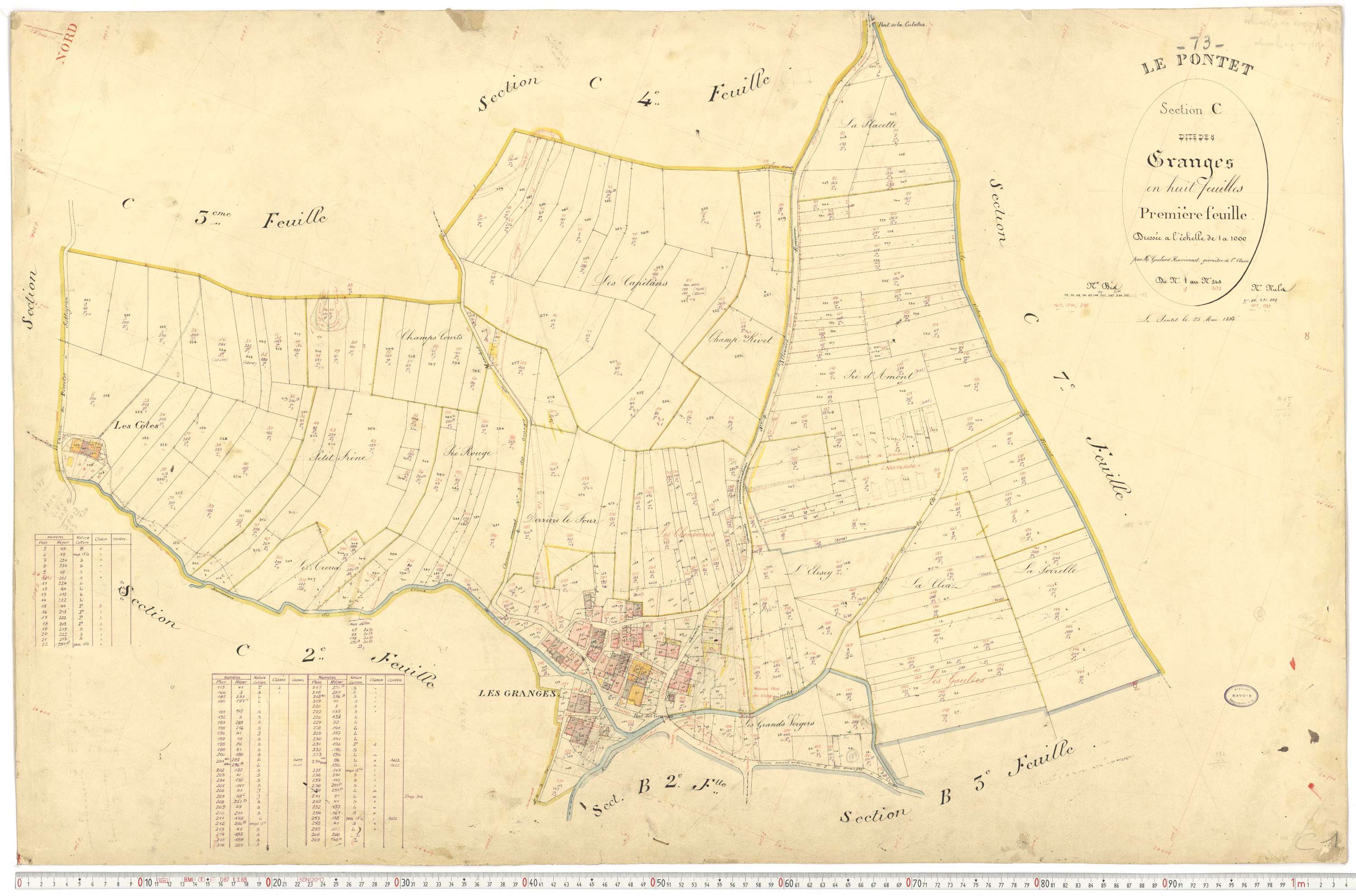 Le Pontet - Plans cadastraux du premier cadastre français.