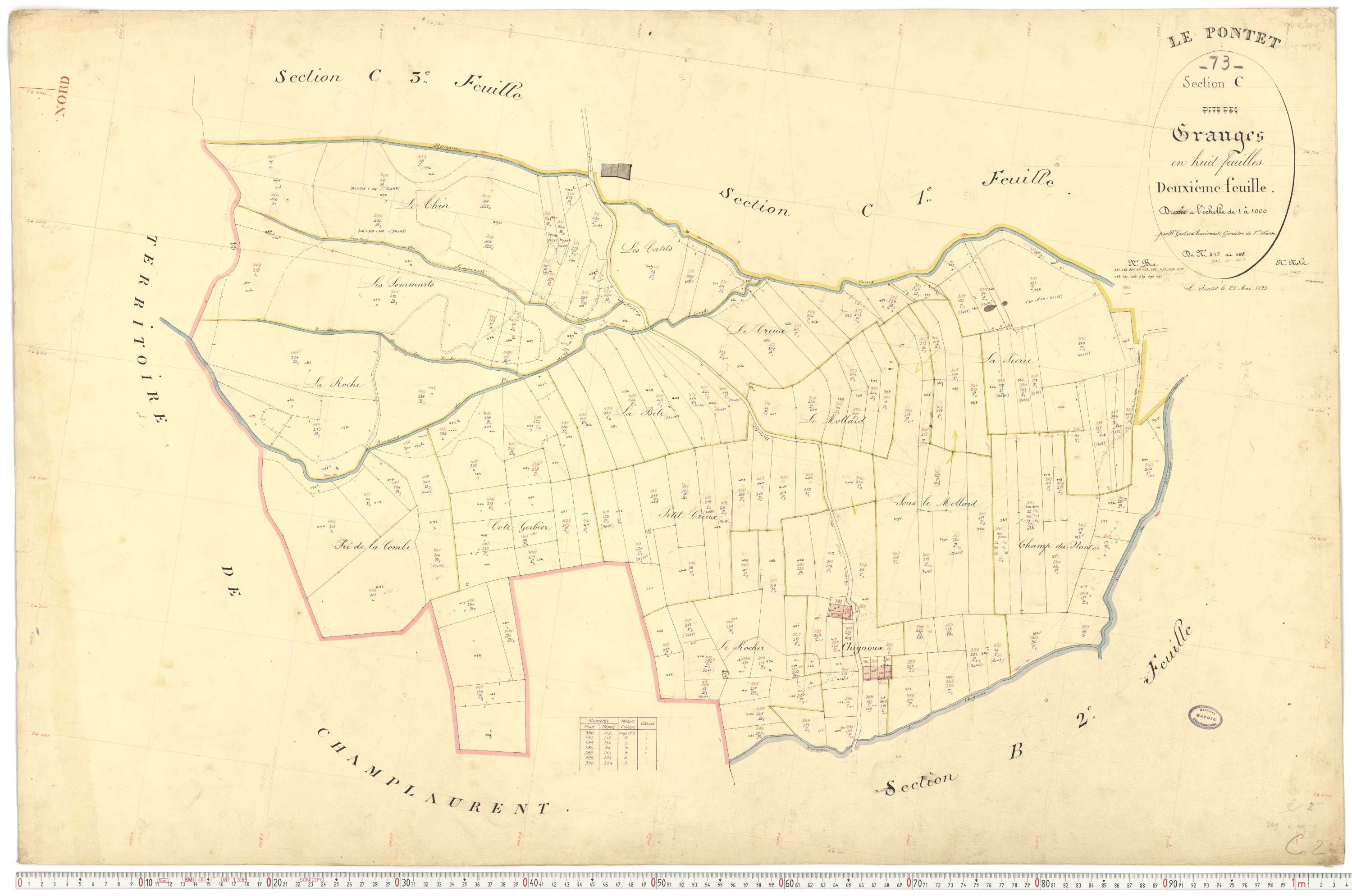 Le Pontet - Plans cadastraux du premier cadastre français.
