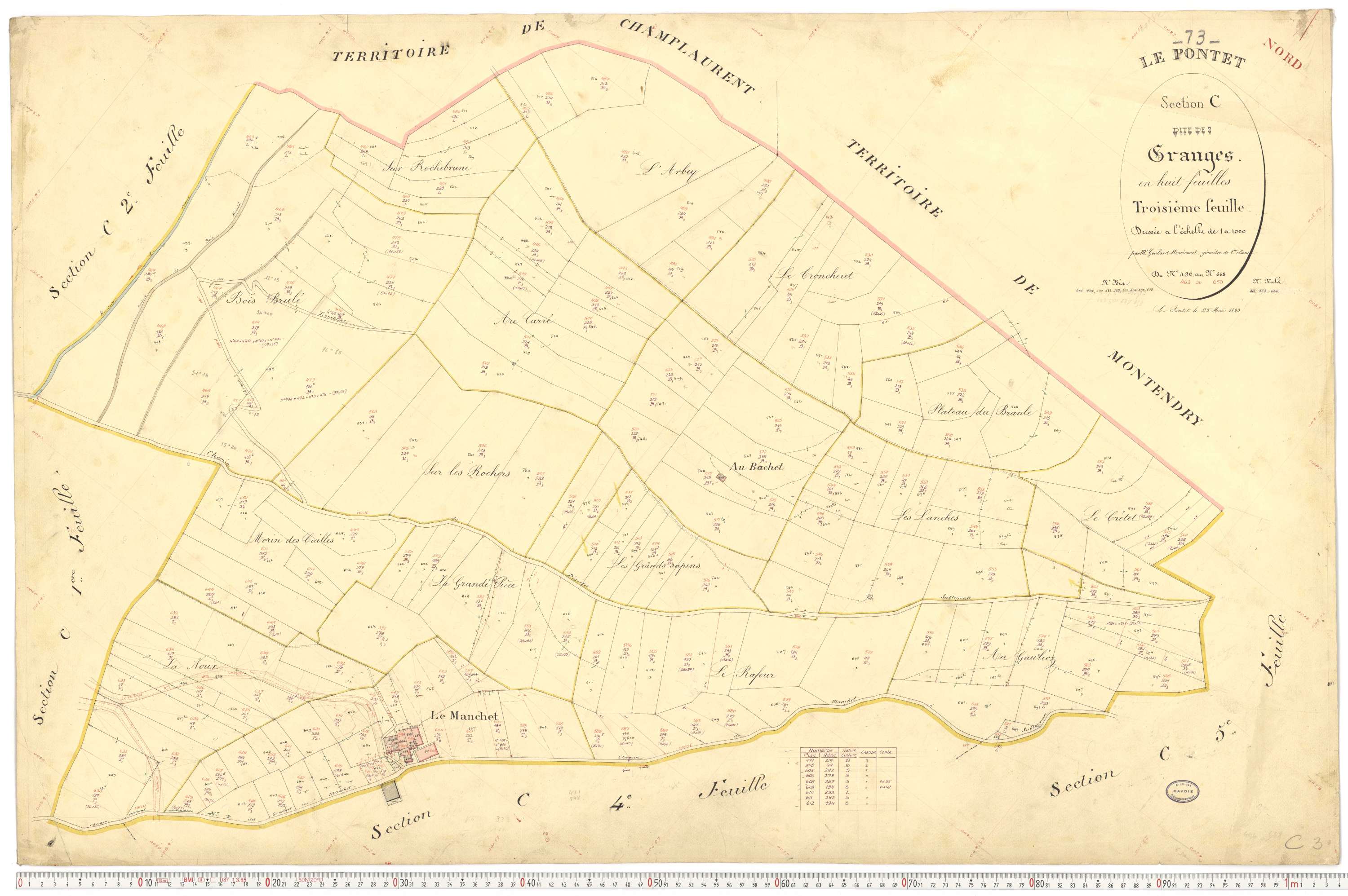 Le Pontet - Plans cadastraux du premier cadastre français.