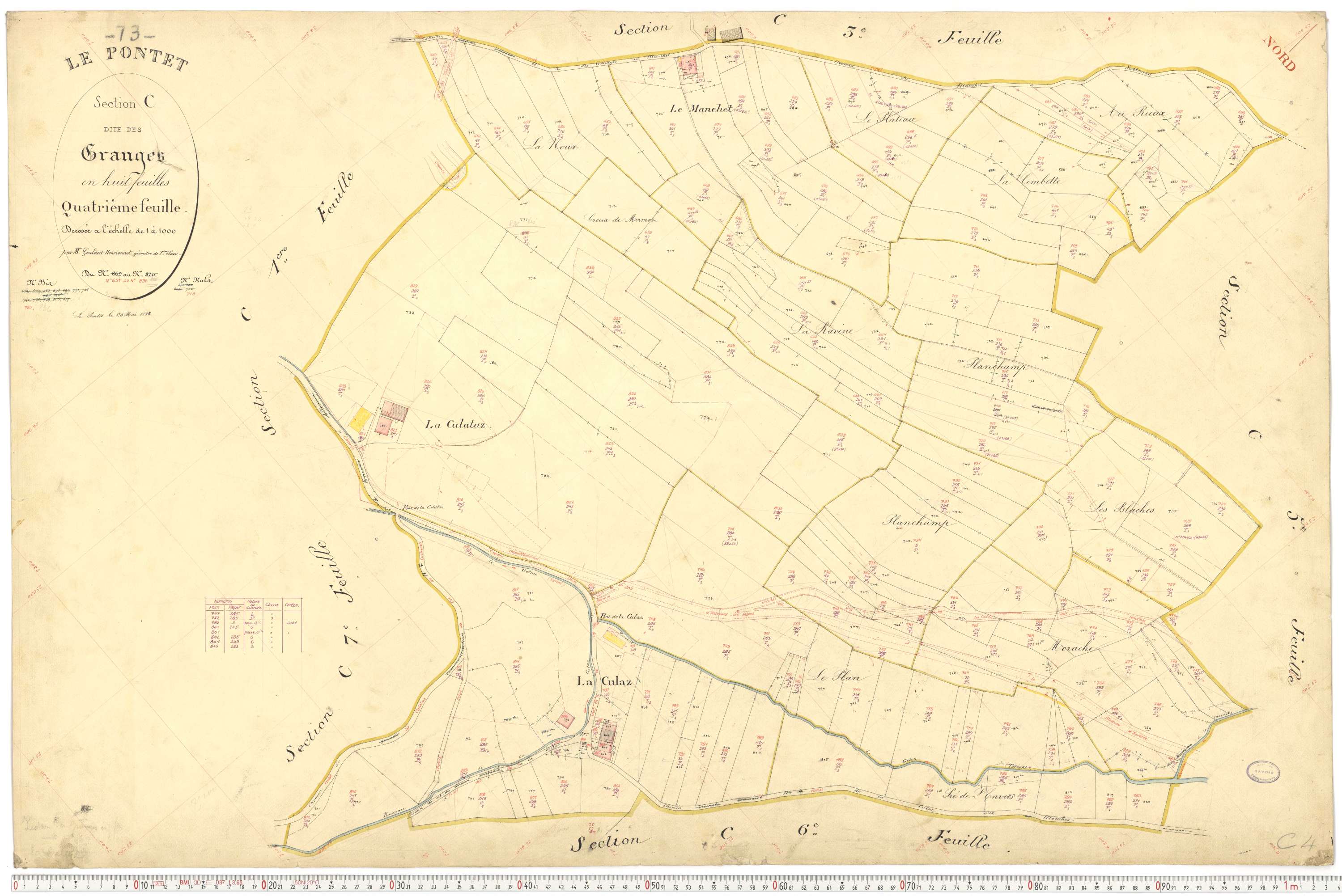 Le Pontet - Plans cadastraux du premier cadastre français.