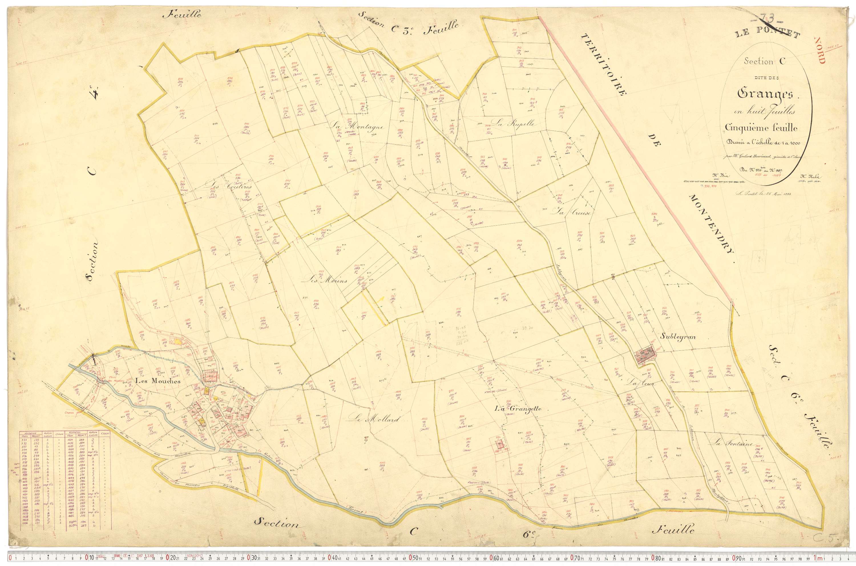Le Pontet - Plans cadastraux du premier cadastre français.