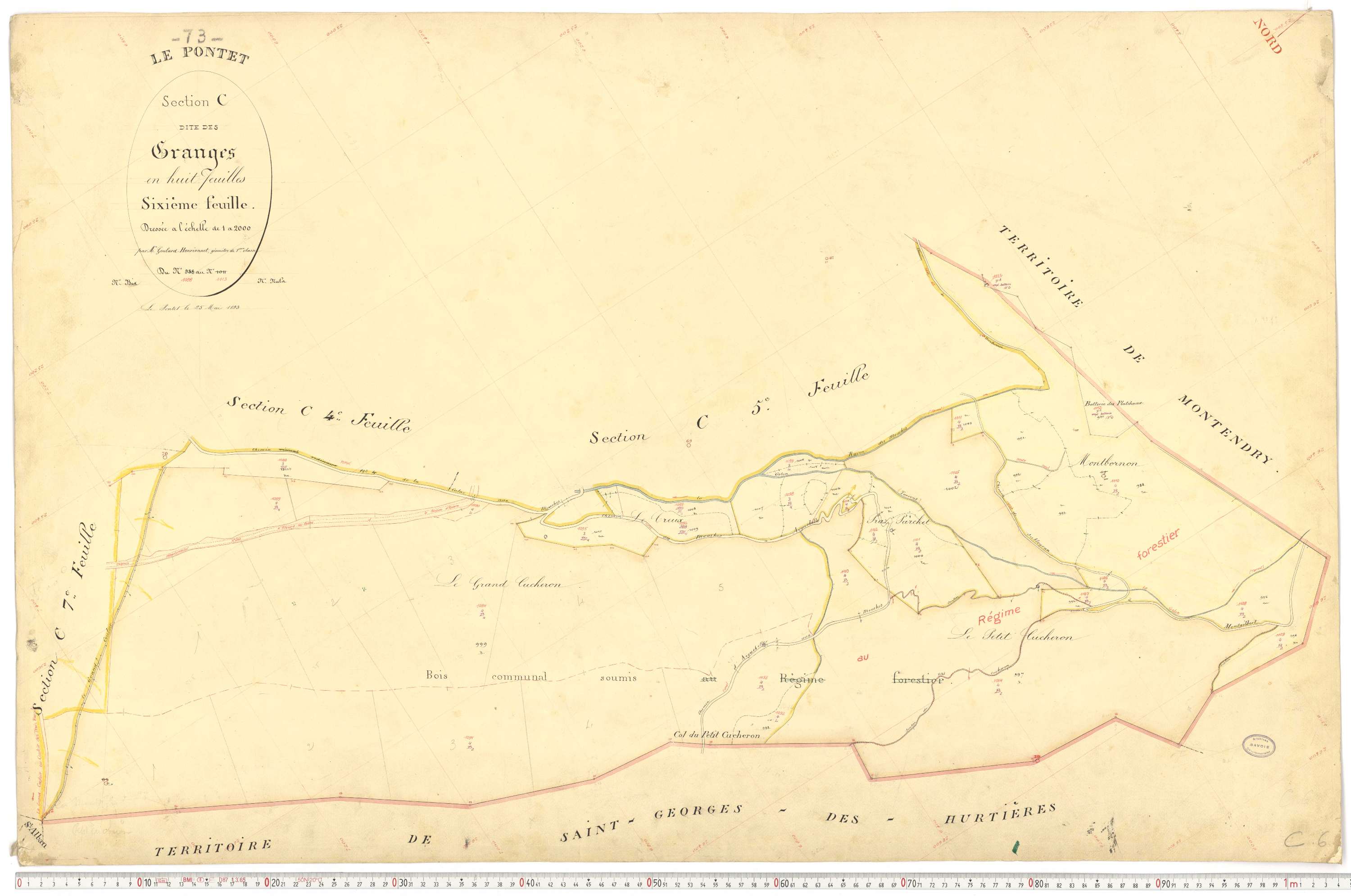 Le Pontet - Plans cadastraux du premier cadastre français.