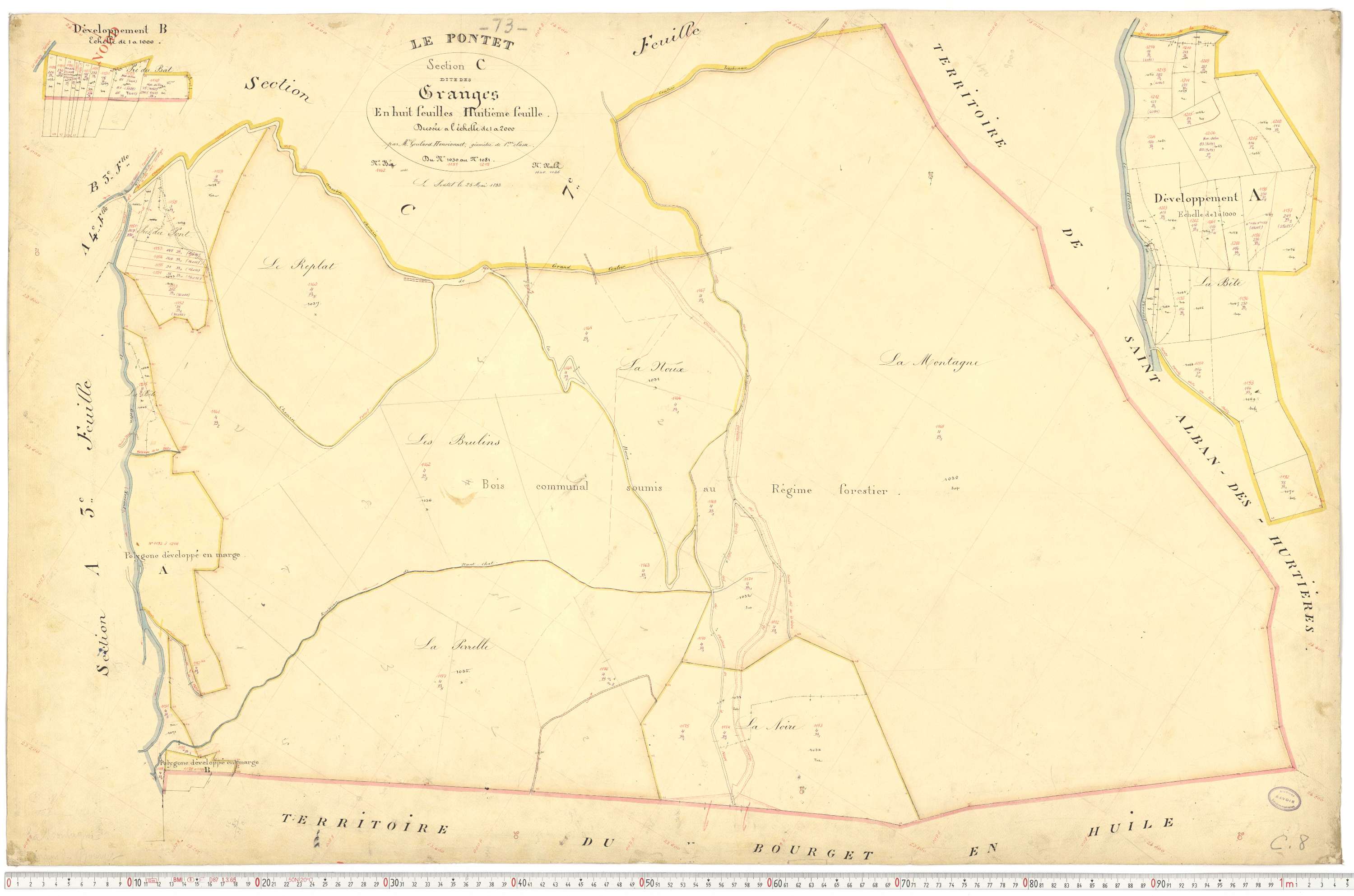 Le Pontet - Plans cadastraux du premier cadastre français.