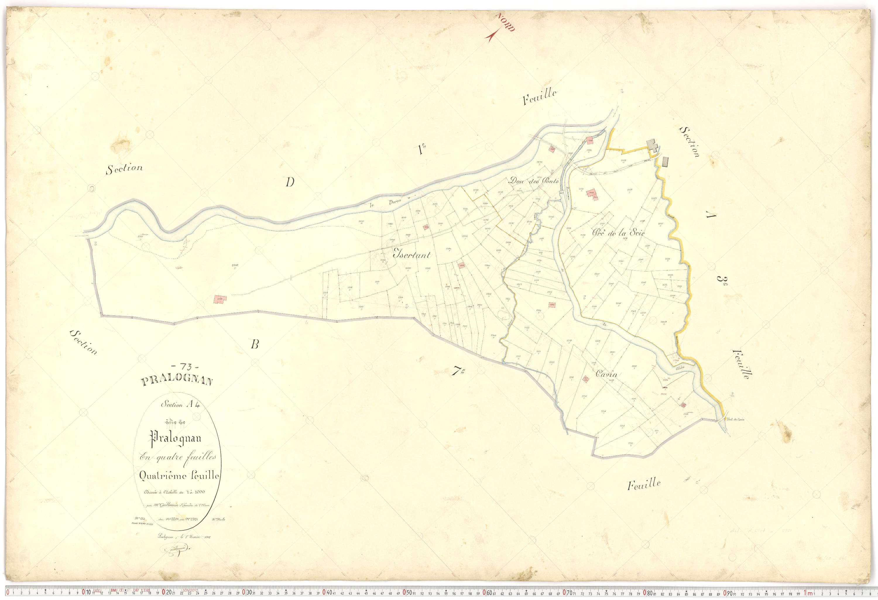 Pralognan-la-Vanoise - Plans cadastraux du premier cadastre français.
