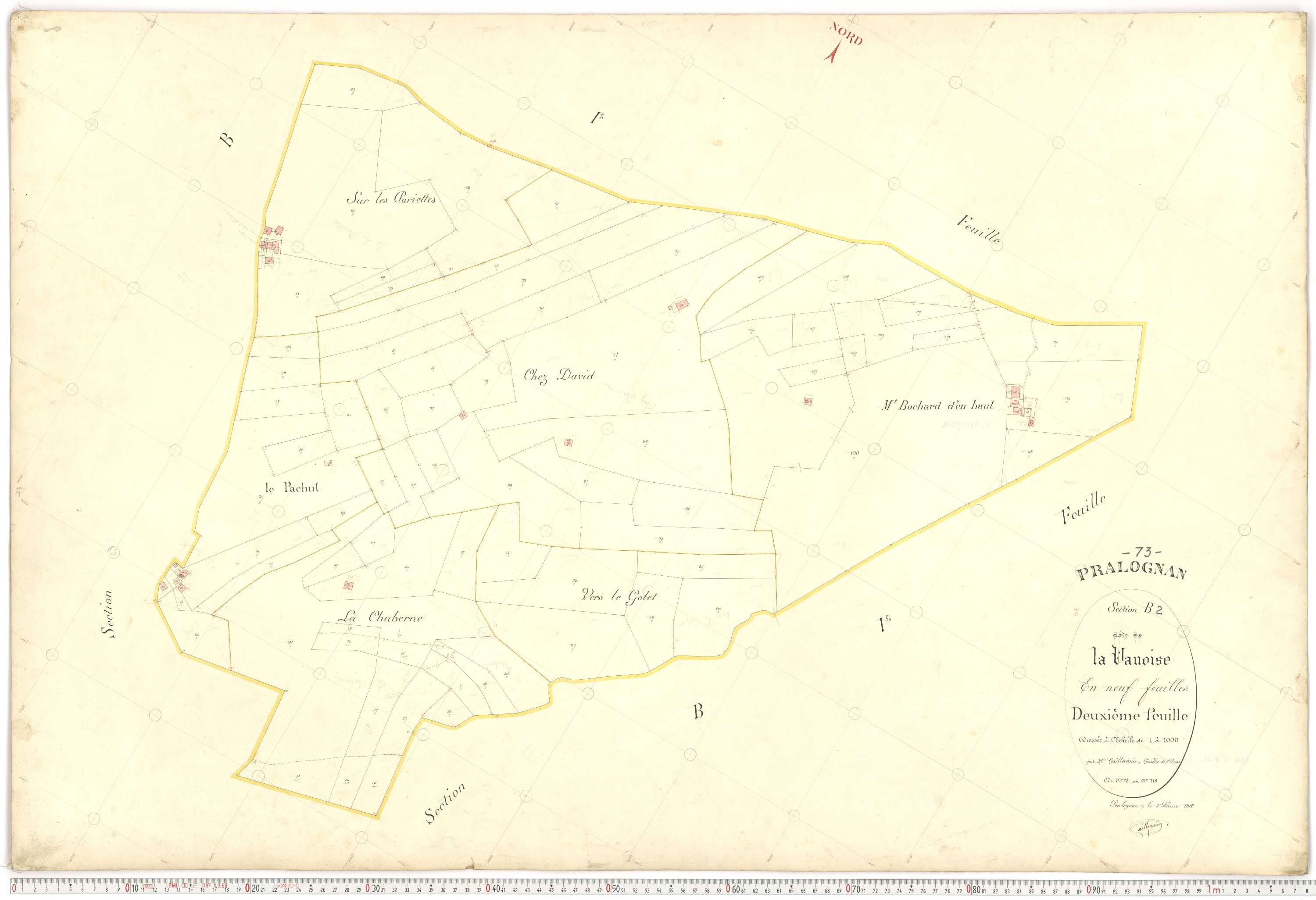 Pralognan-la-Vanoise - Plans cadastraux du premier cadastre français.