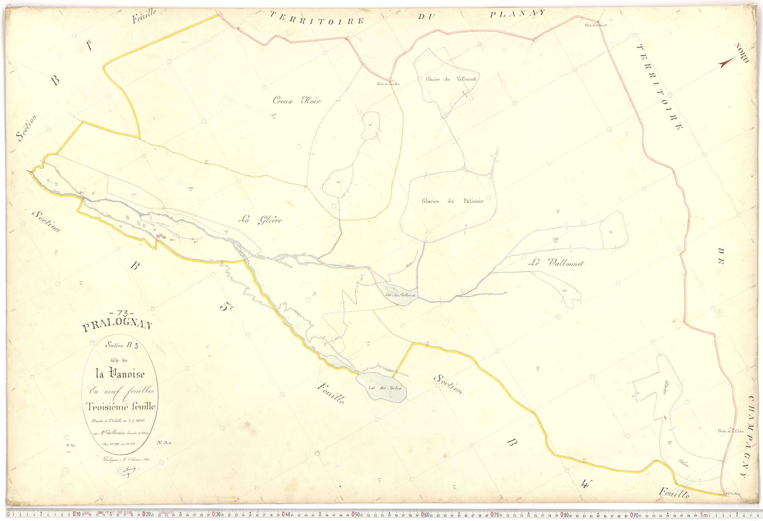 Pralognan-la-Vanoise - Plans cadastraux du premier cadastre français.
