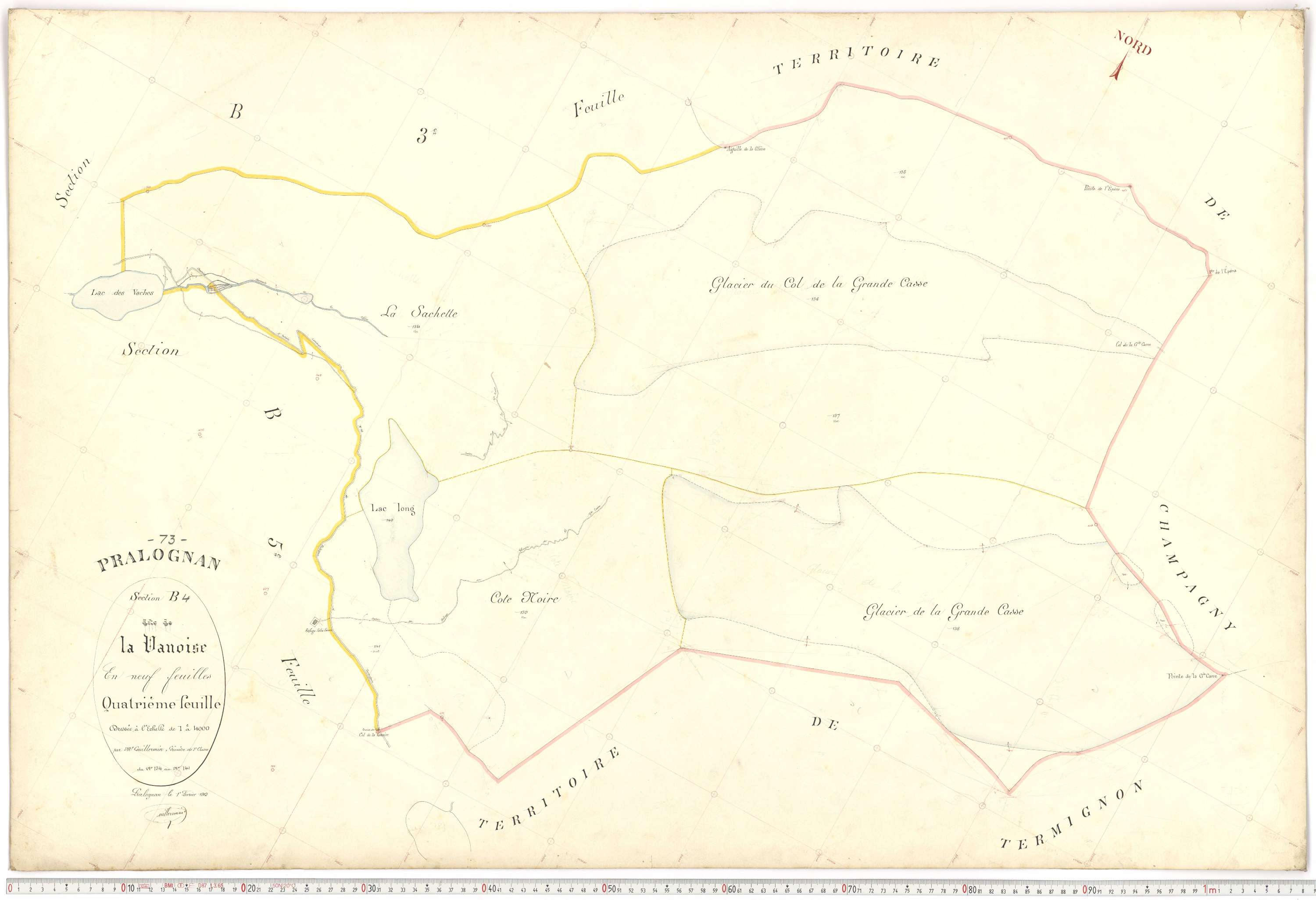 Pralognan-la-Vanoise - Plans cadastraux du premier cadastre français.