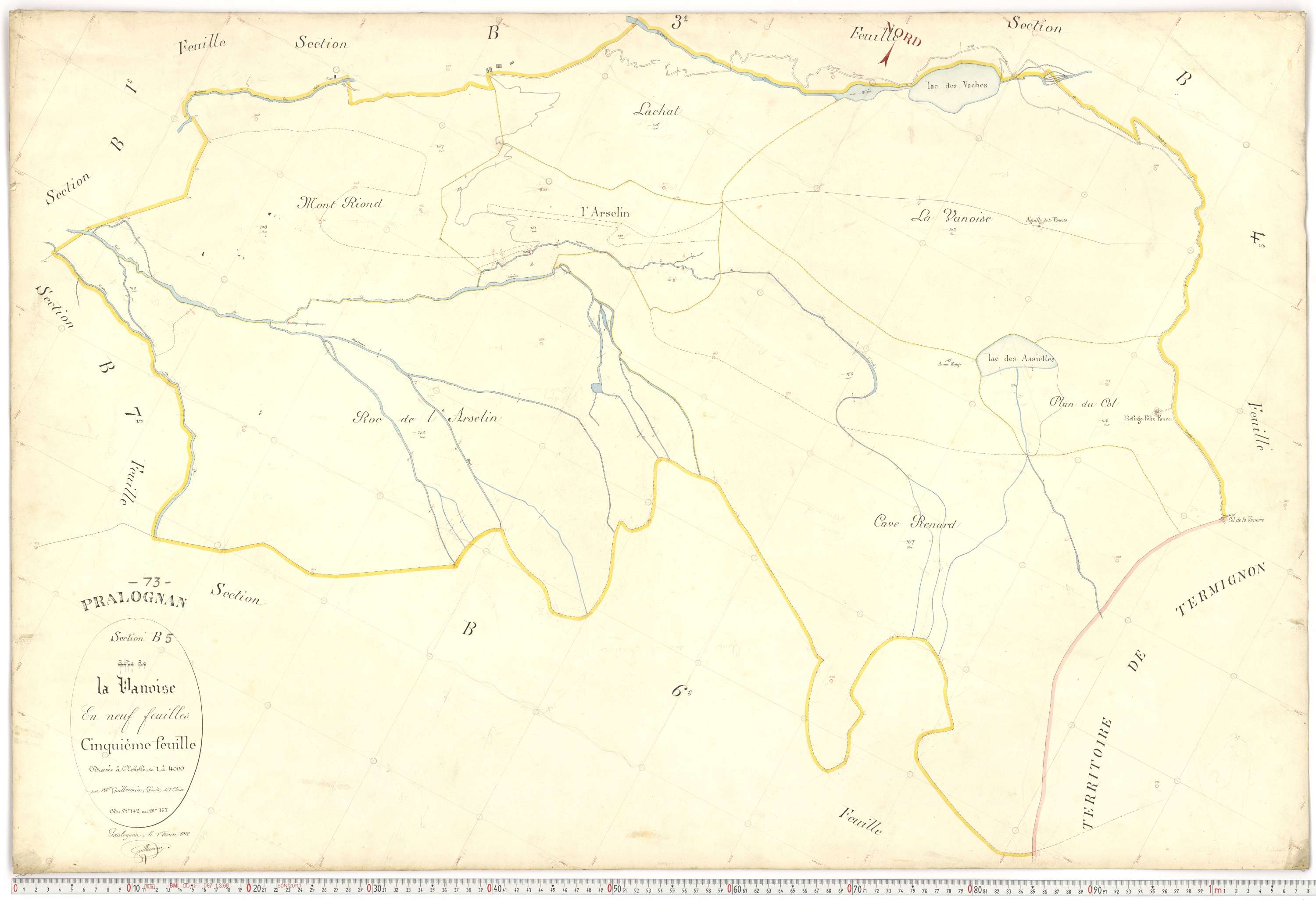 Pralognan-la-Vanoise - Plans cadastraux du premier cadastre français.