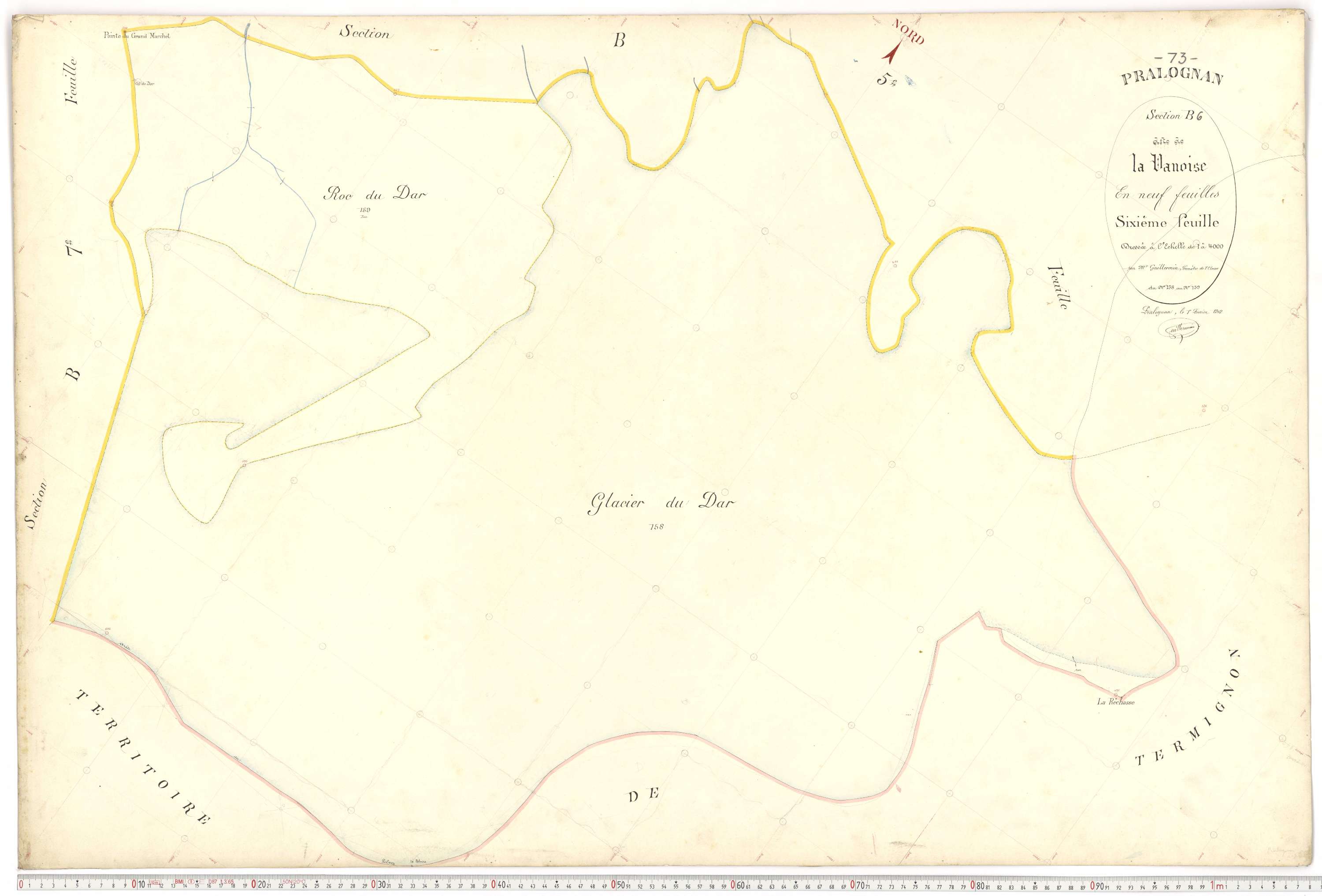 Pralognan-la-Vanoise - Plans cadastraux du premier cadastre français.