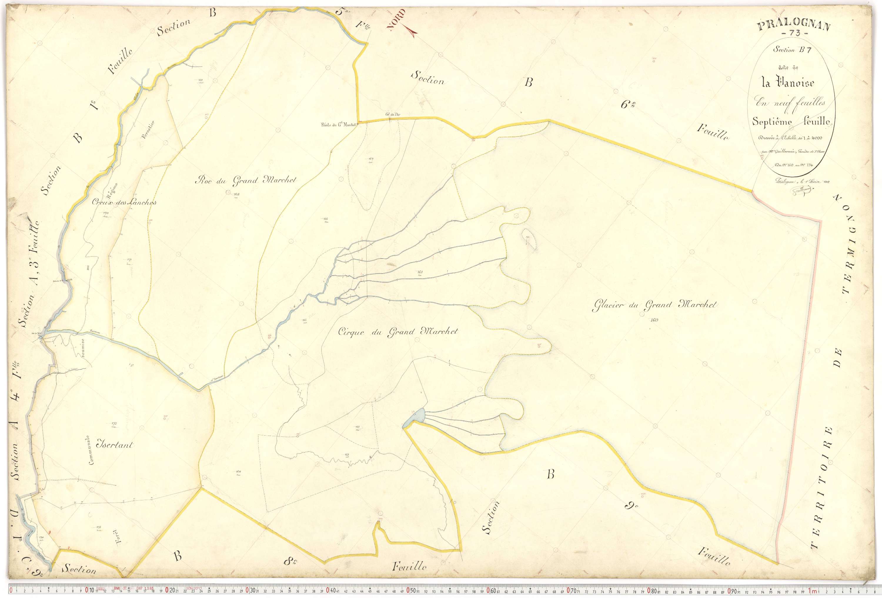 Pralognan-la-Vanoise - Plans cadastraux du premier cadastre français.