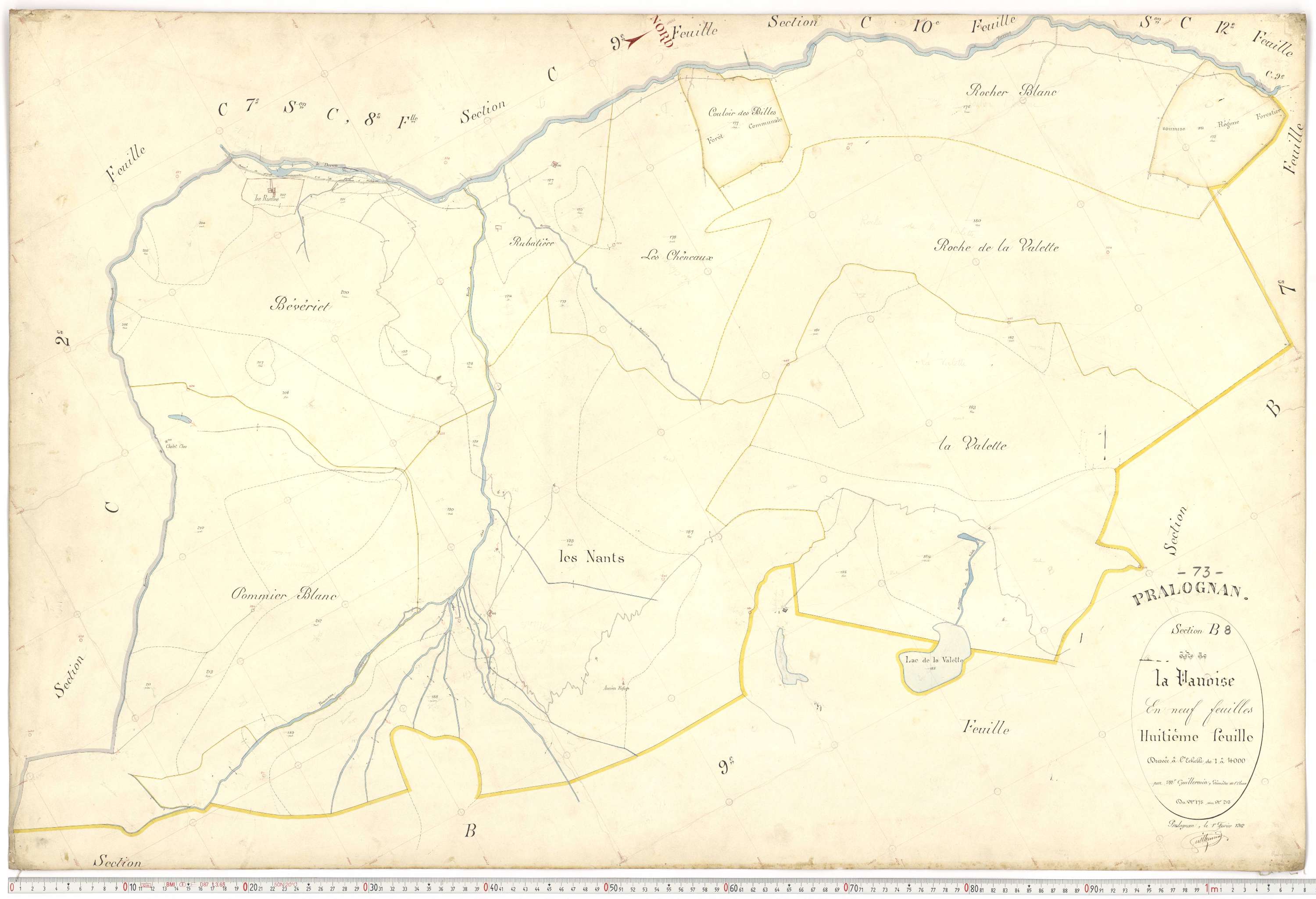 Pralognan-la-Vanoise - Plans cadastraux du premier cadastre français.