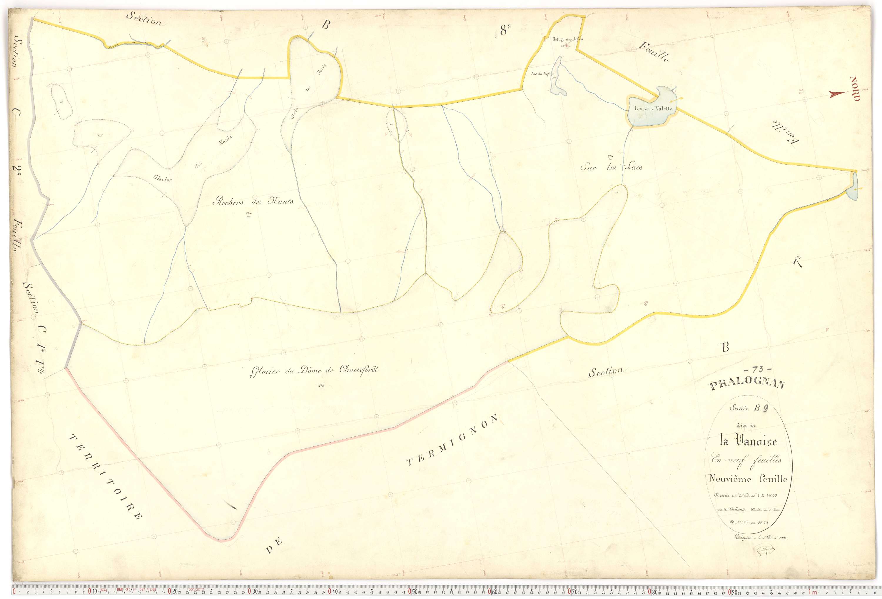 Pralognan-la-Vanoise - Plans cadastraux du premier cadastre français.