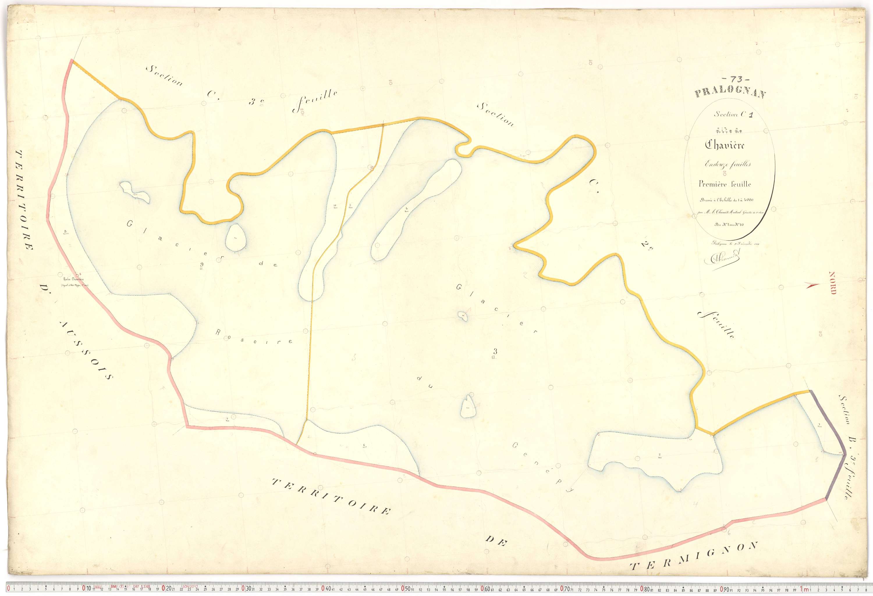 Pralognan-la-Vanoise - Plans cadastraux du premier cadastre français.