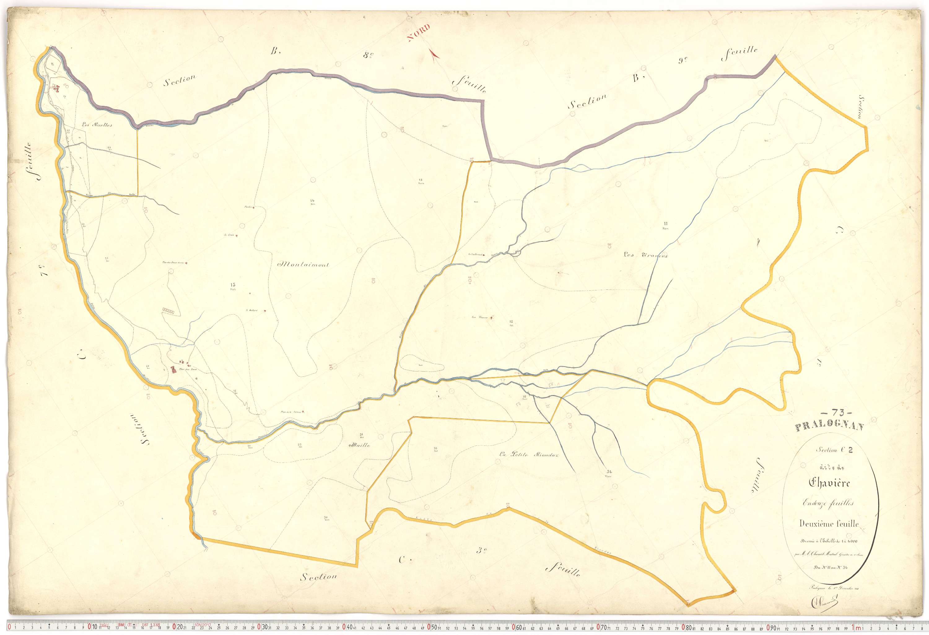 Pralognan-la-Vanoise - Plans cadastraux du premier cadastre français.