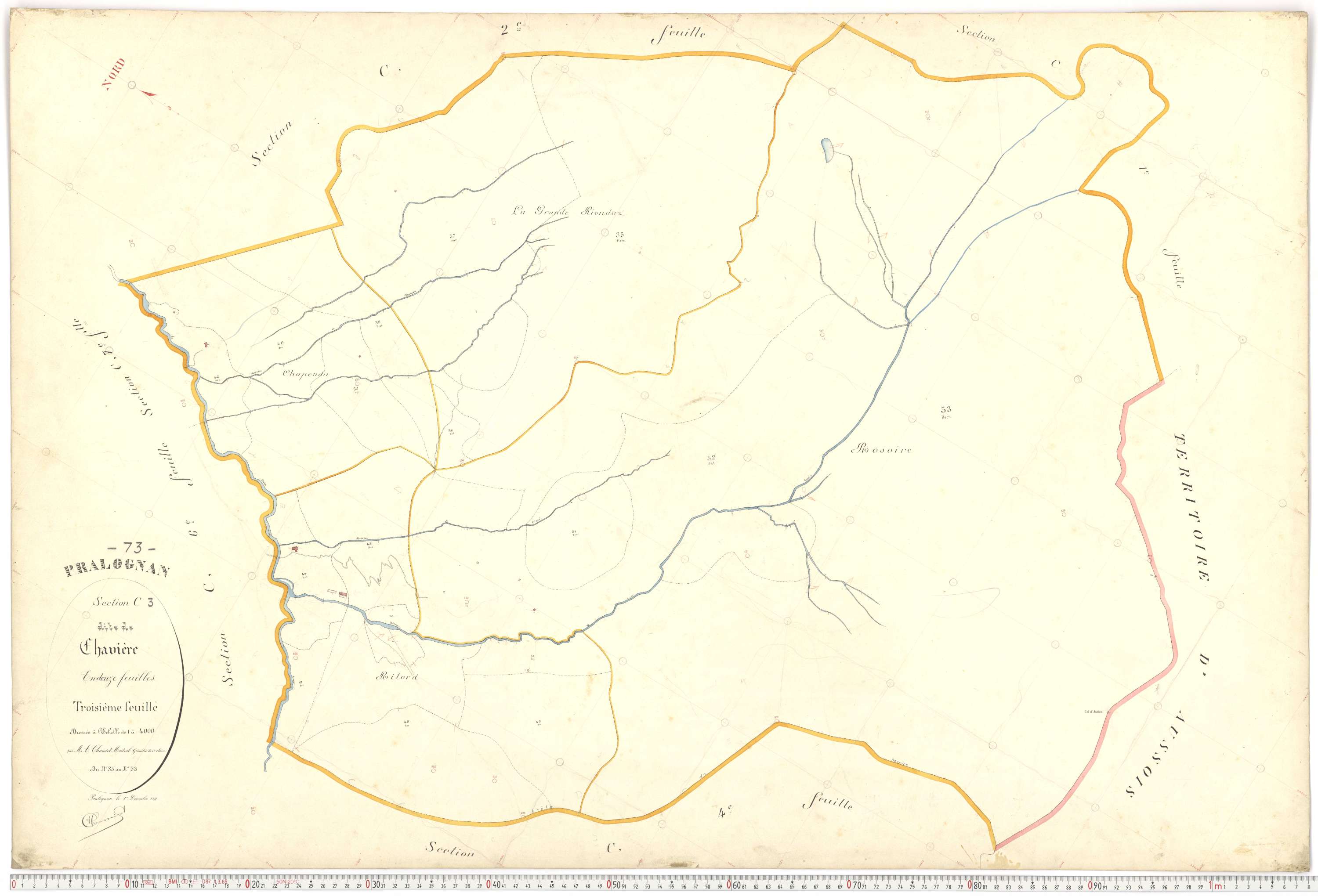 Pralognan-la-Vanoise - Plans cadastraux du premier cadastre français.