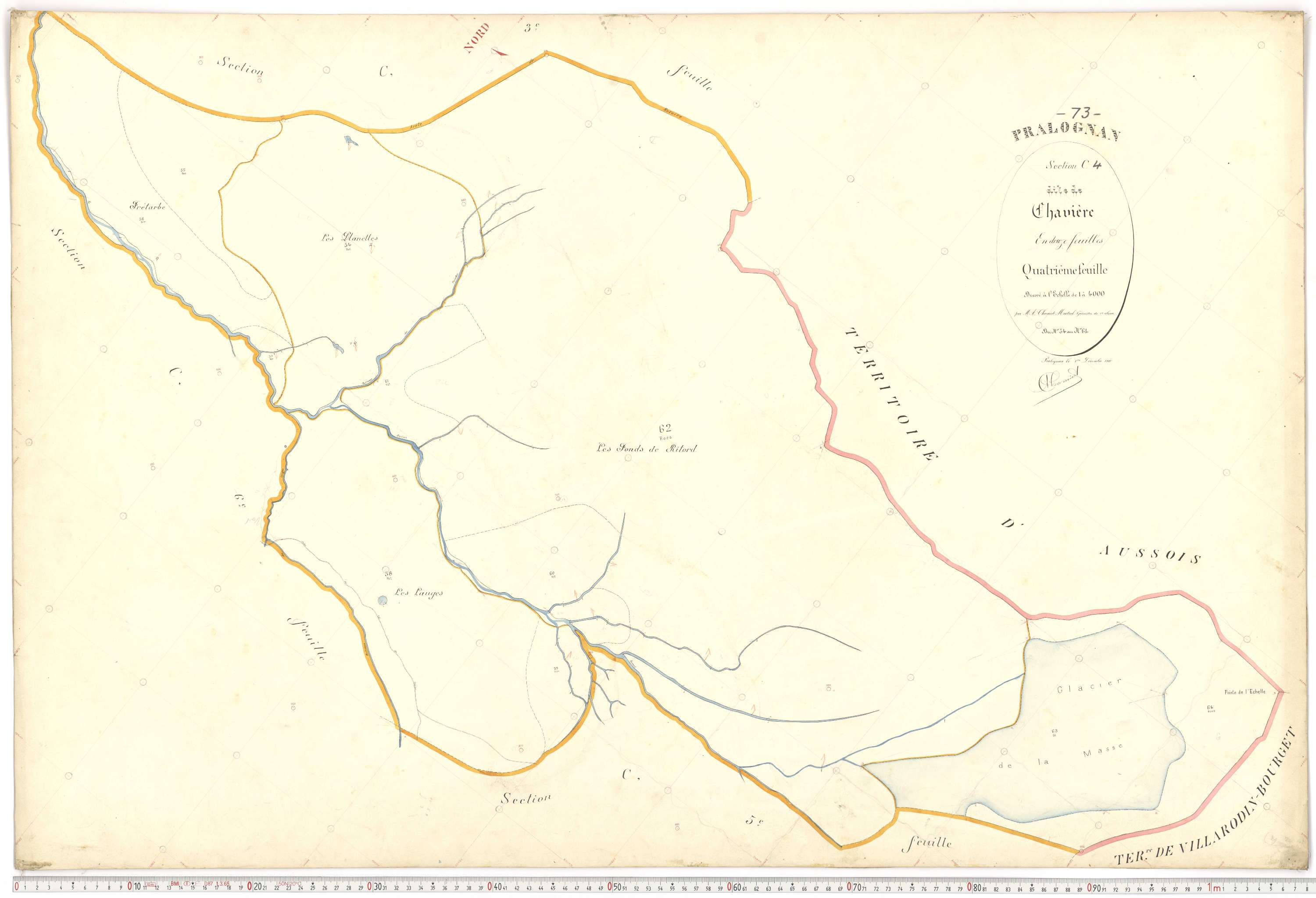 Pralognan-la-Vanoise - Plans cadastraux du premier cadastre français.
