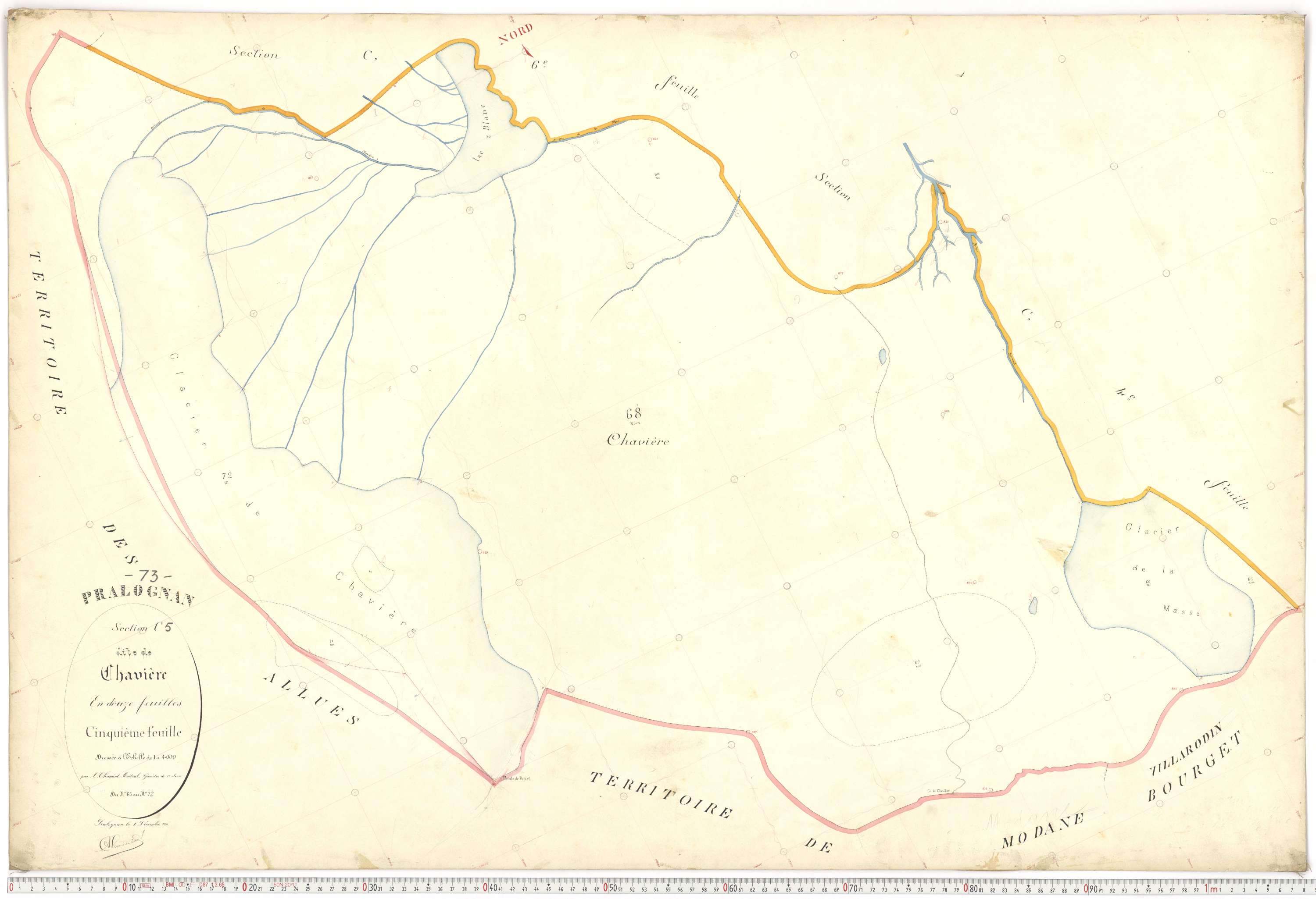 Pralognan-la-Vanoise - Plans cadastraux du premier cadastre français.