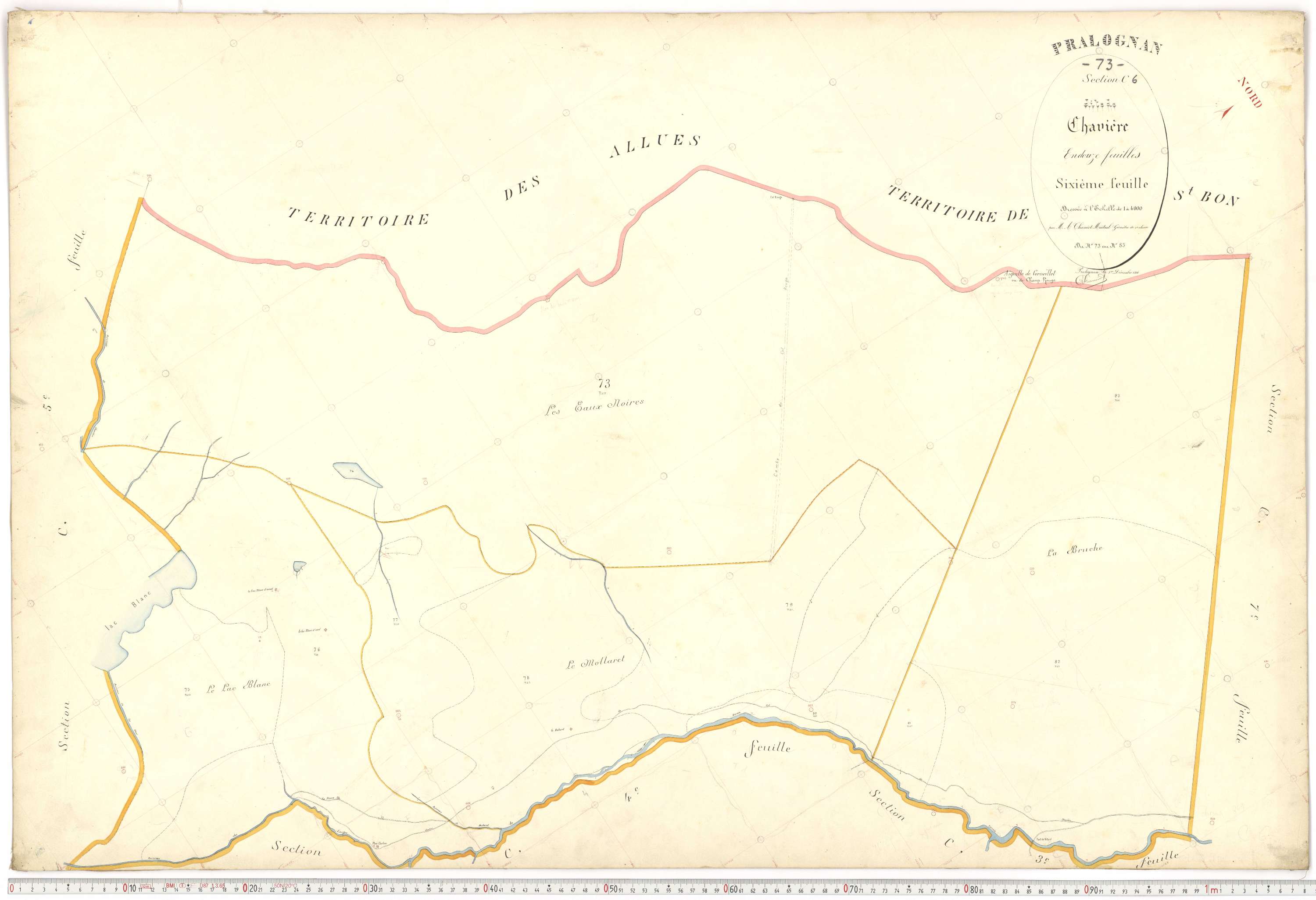 Pralognan-la-Vanoise - Plans cadastraux du premier cadastre français.