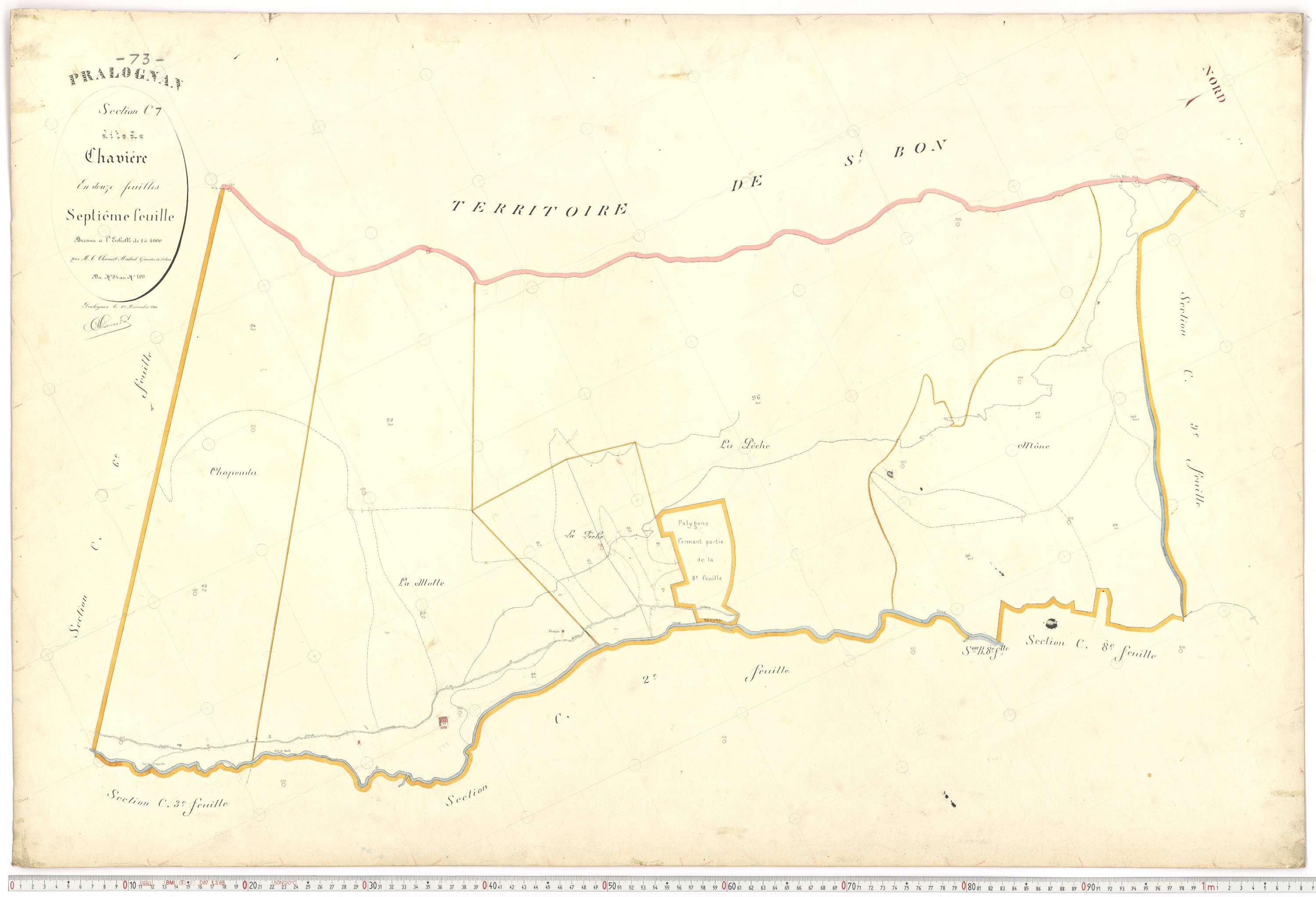 Pralognan-la-Vanoise - Plans cadastraux du premier cadastre français.