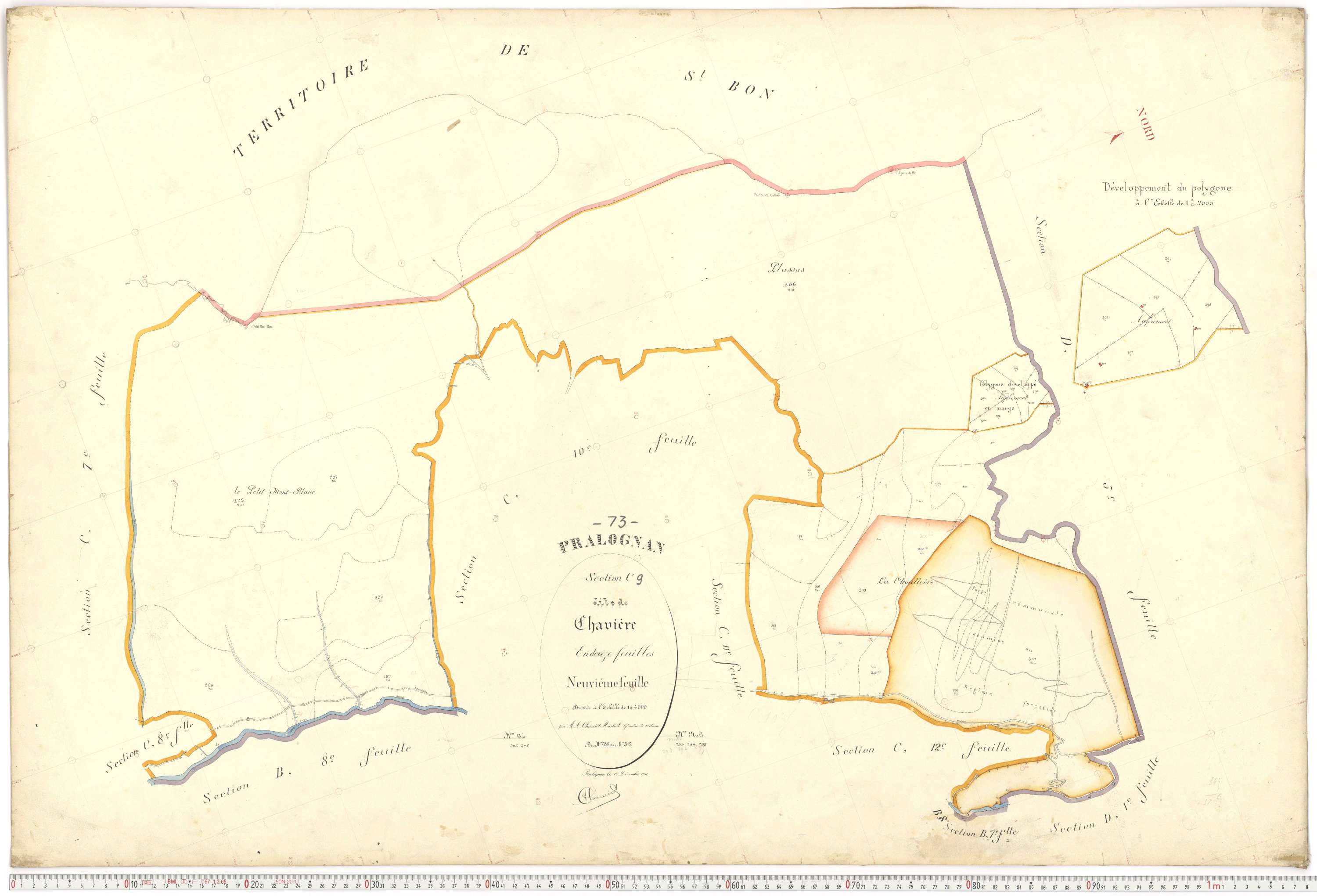 Pralognan-la-Vanoise - Plans cadastraux du premier cadastre français.