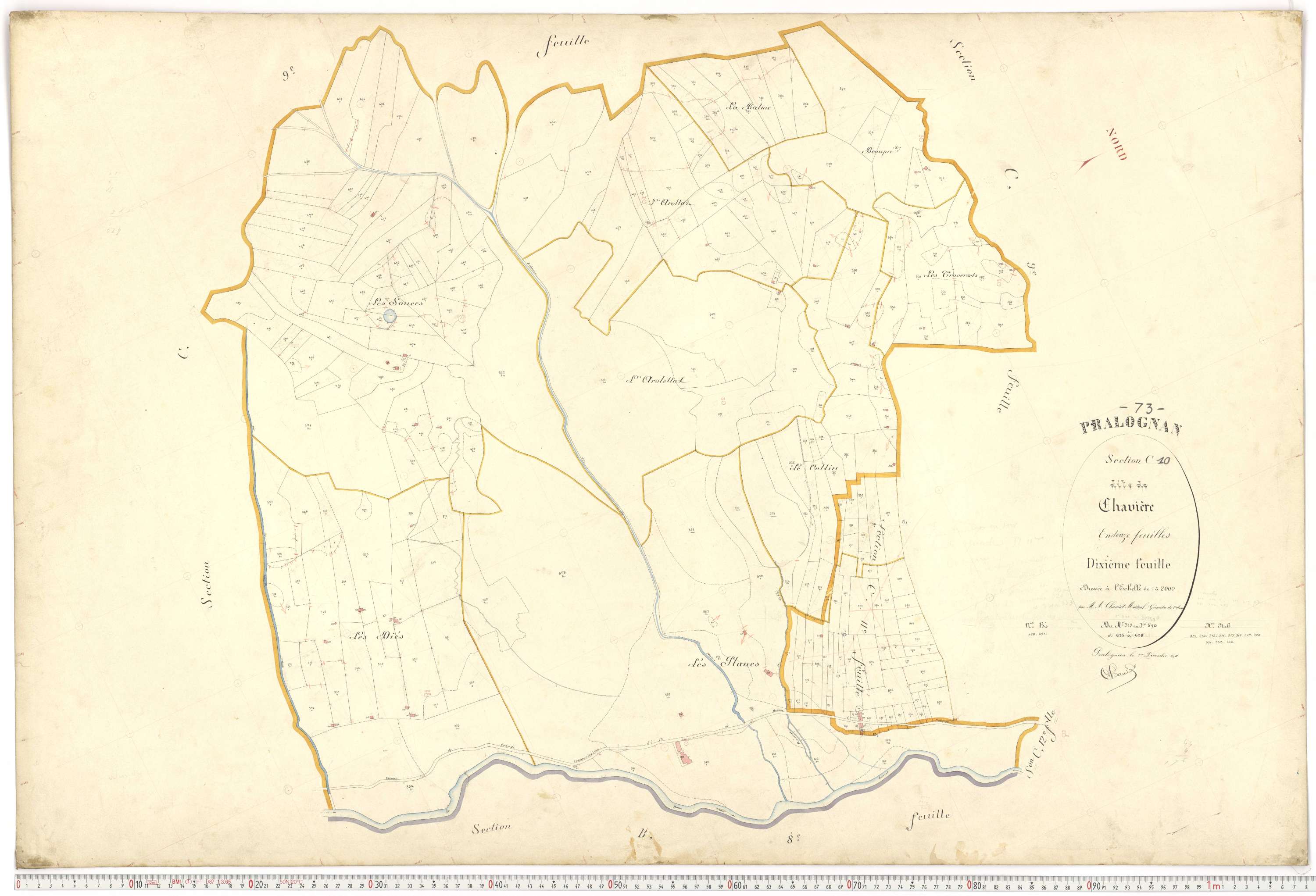 Pralognan-la-Vanoise - Plans cadastraux du premier cadastre français.