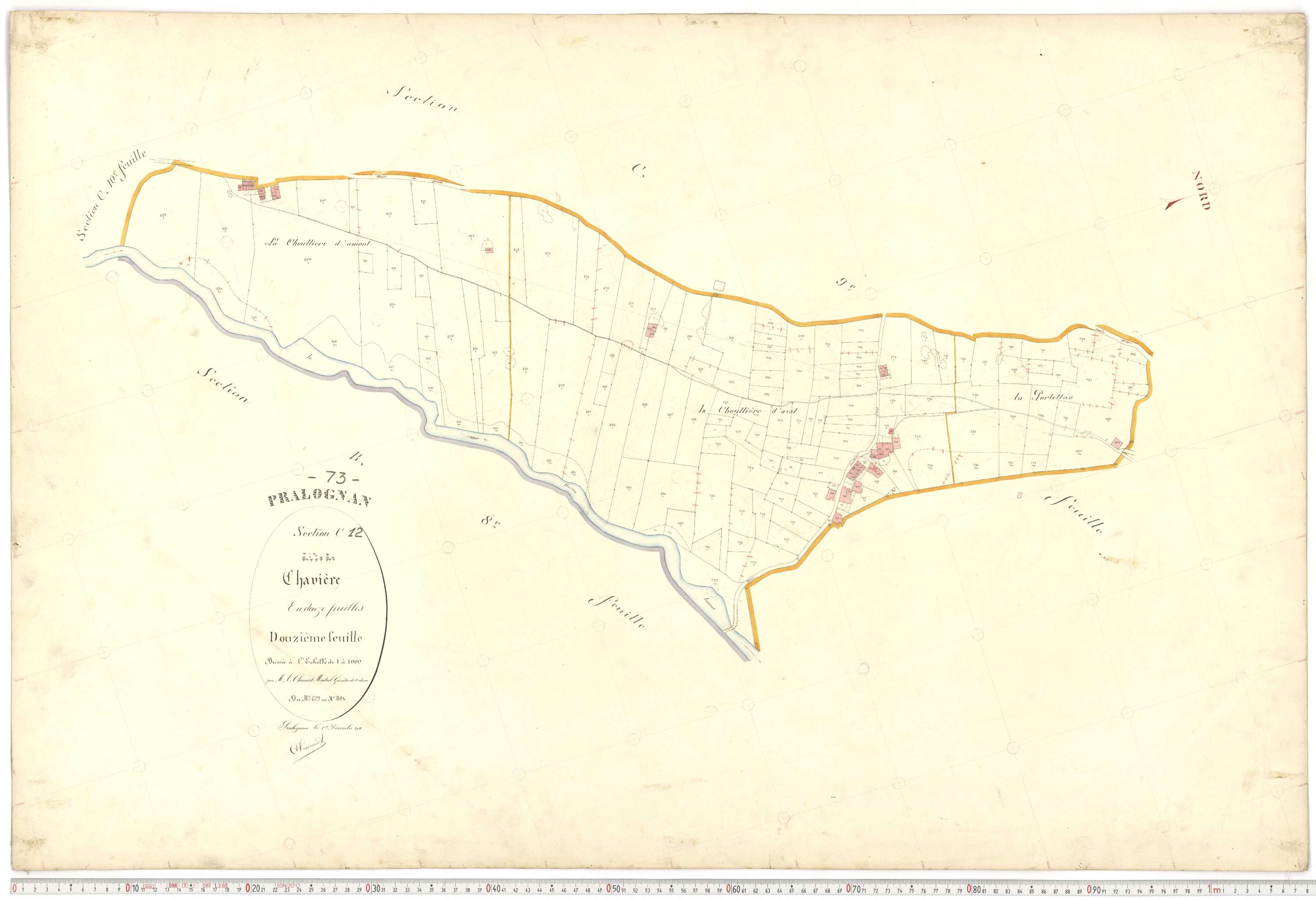 Pralognan-la-Vanoise - Plans cadastraux du premier cadastre français.