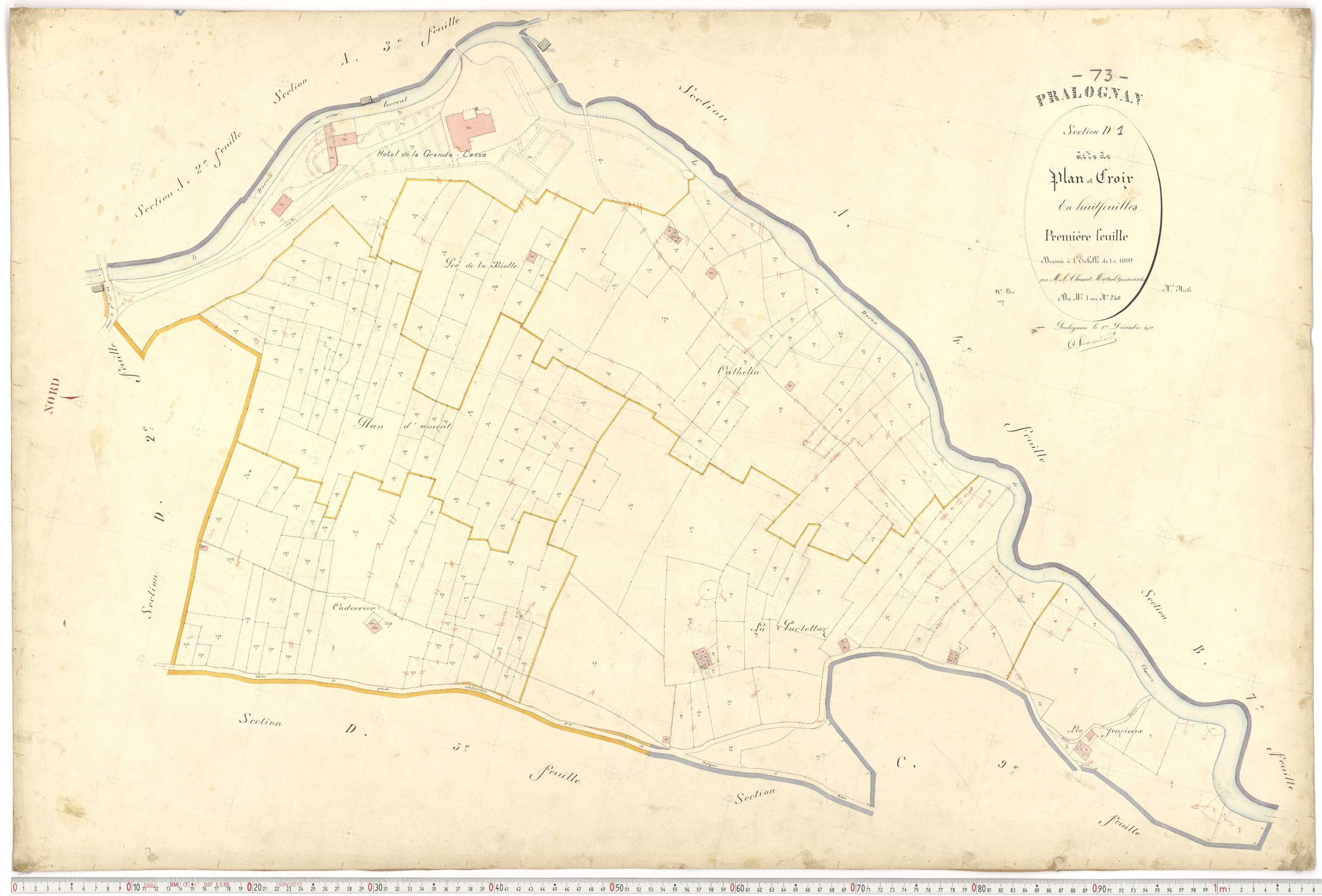 Pralognan-la-Vanoise - Plans cadastraux du premier cadastre français.