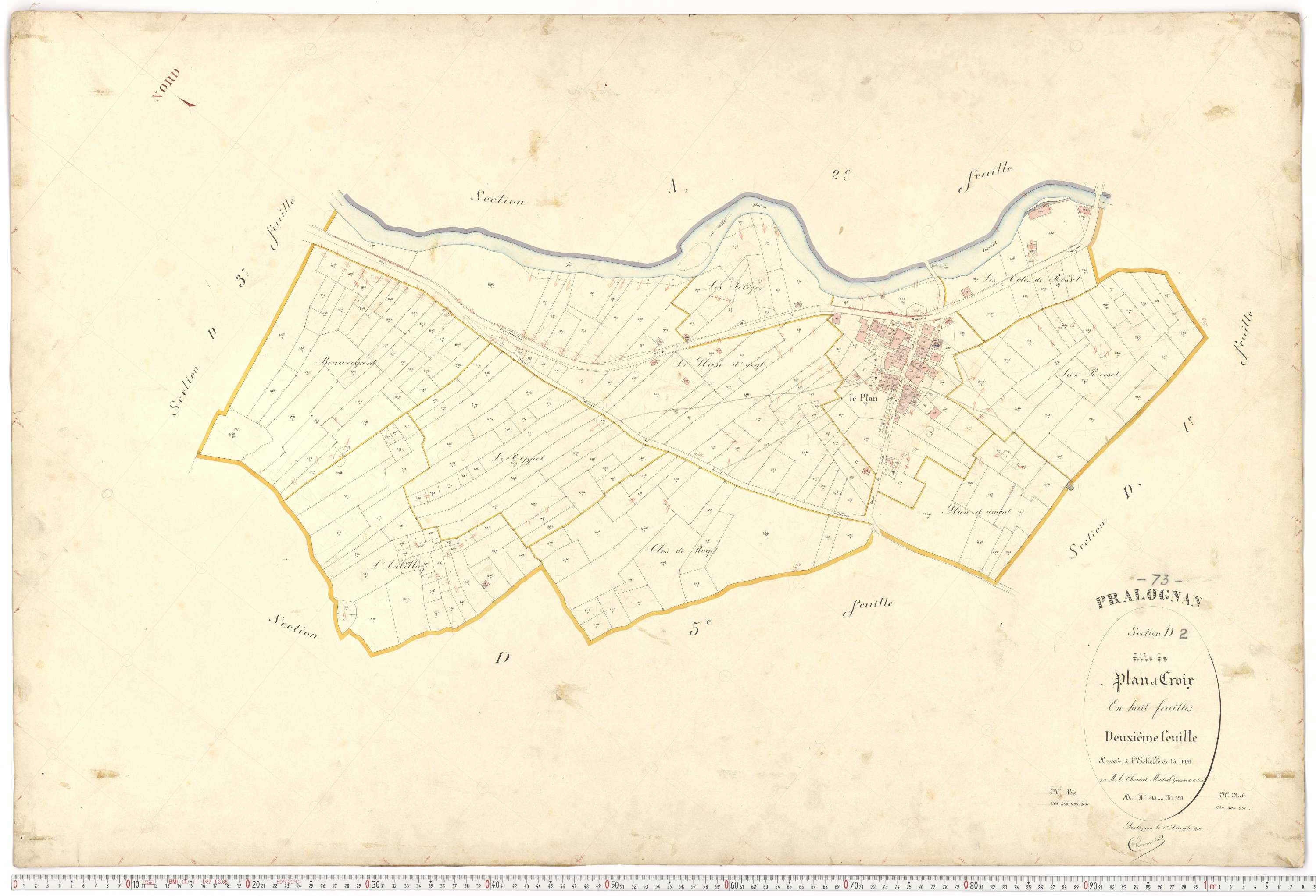Pralognan-la-Vanoise - Plans cadastraux du premier cadastre français.